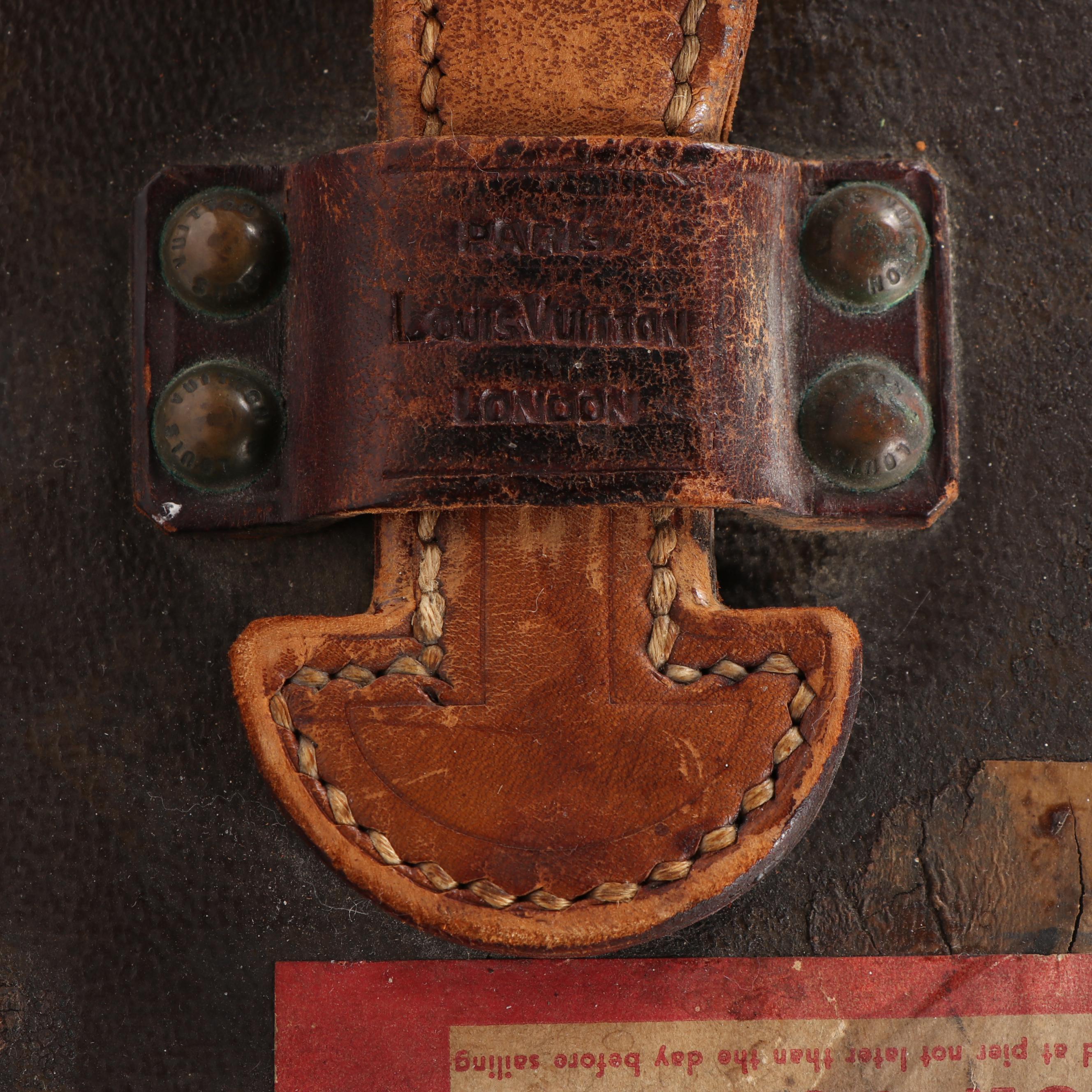 Louis Vuitton of Paris Monogram Canvas Steamer Trunk, circa 1920