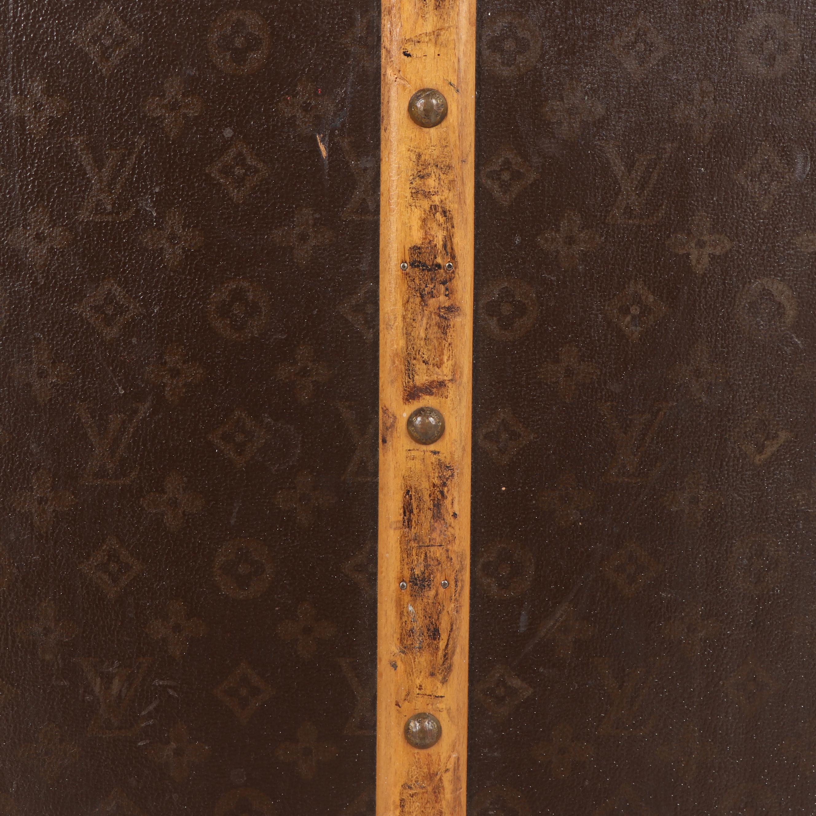 Louis Vuitton of Paris Monogram Canvas Steamer Trunk, circa 1920