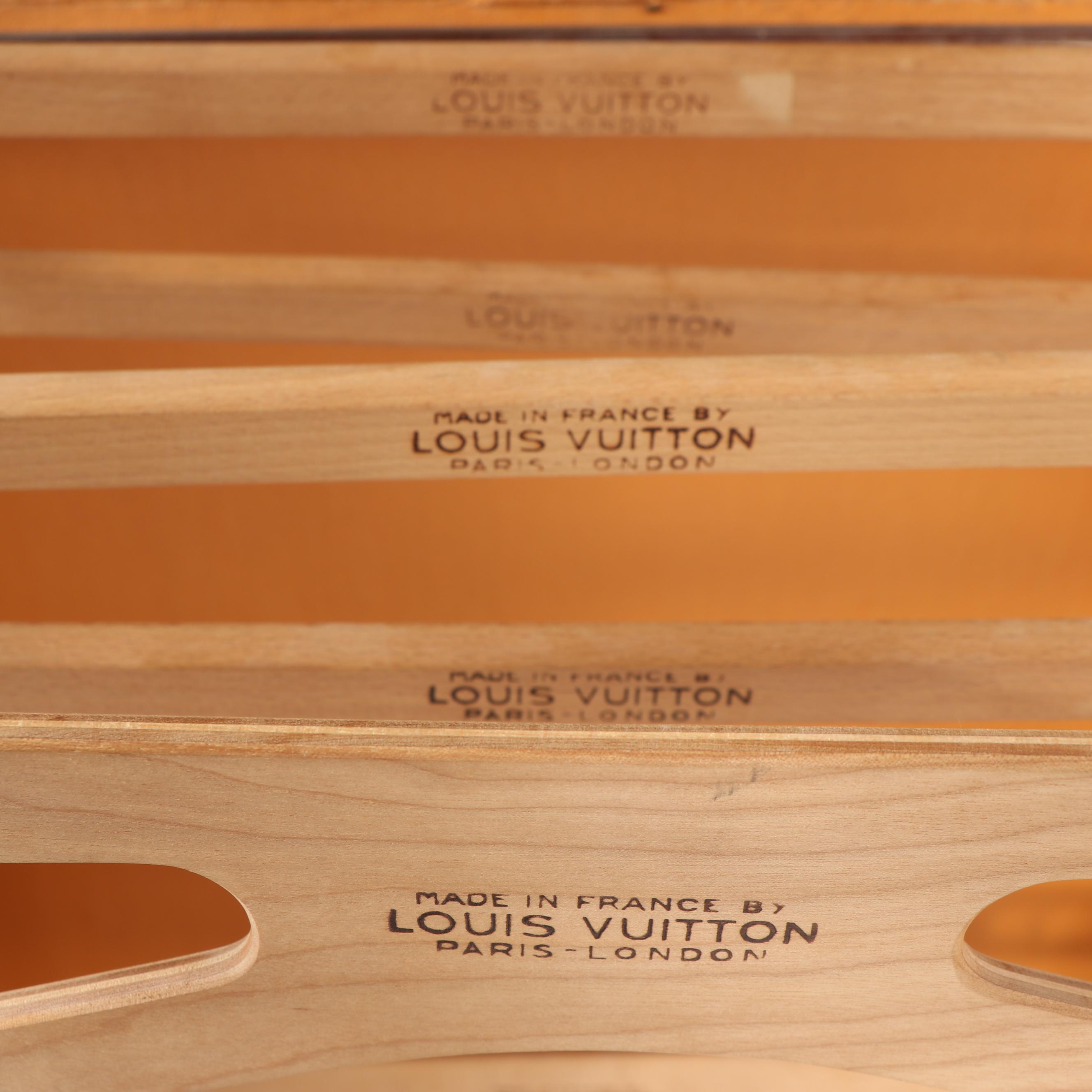 Louis Vuitton of Paris Monogram Canvas Steamer Trunk, circa 1920