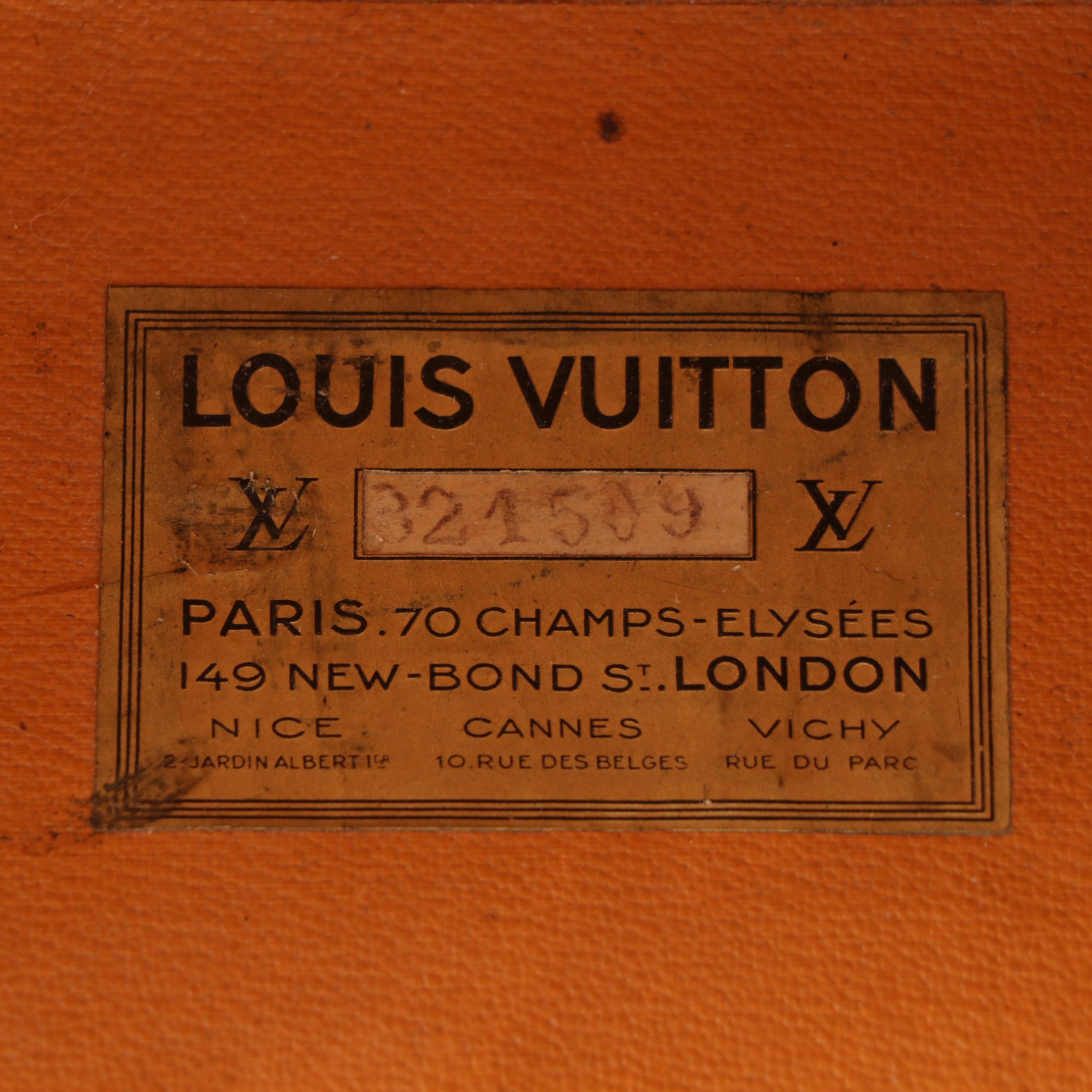 Louis Vuitton of Paris Monogram Canvas Steamer Trunk, circa 1920