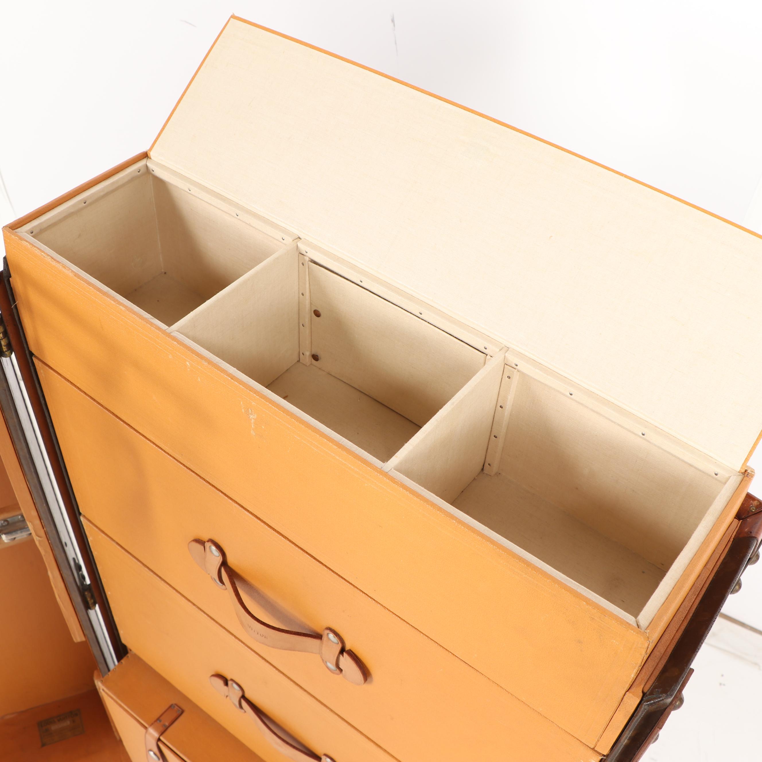 Louis Vuitton of Paris Monogram Canvas Steamer Trunk, circa 1920