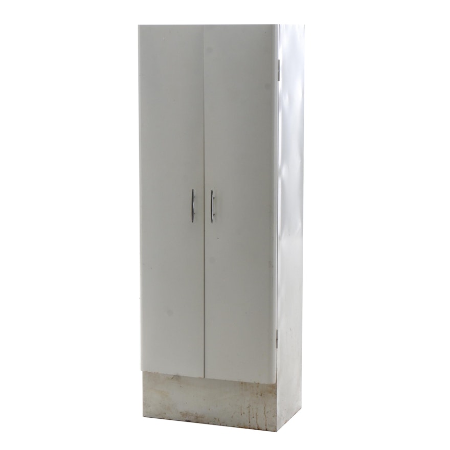 Metal and Enamel Metal Storage Cabinet