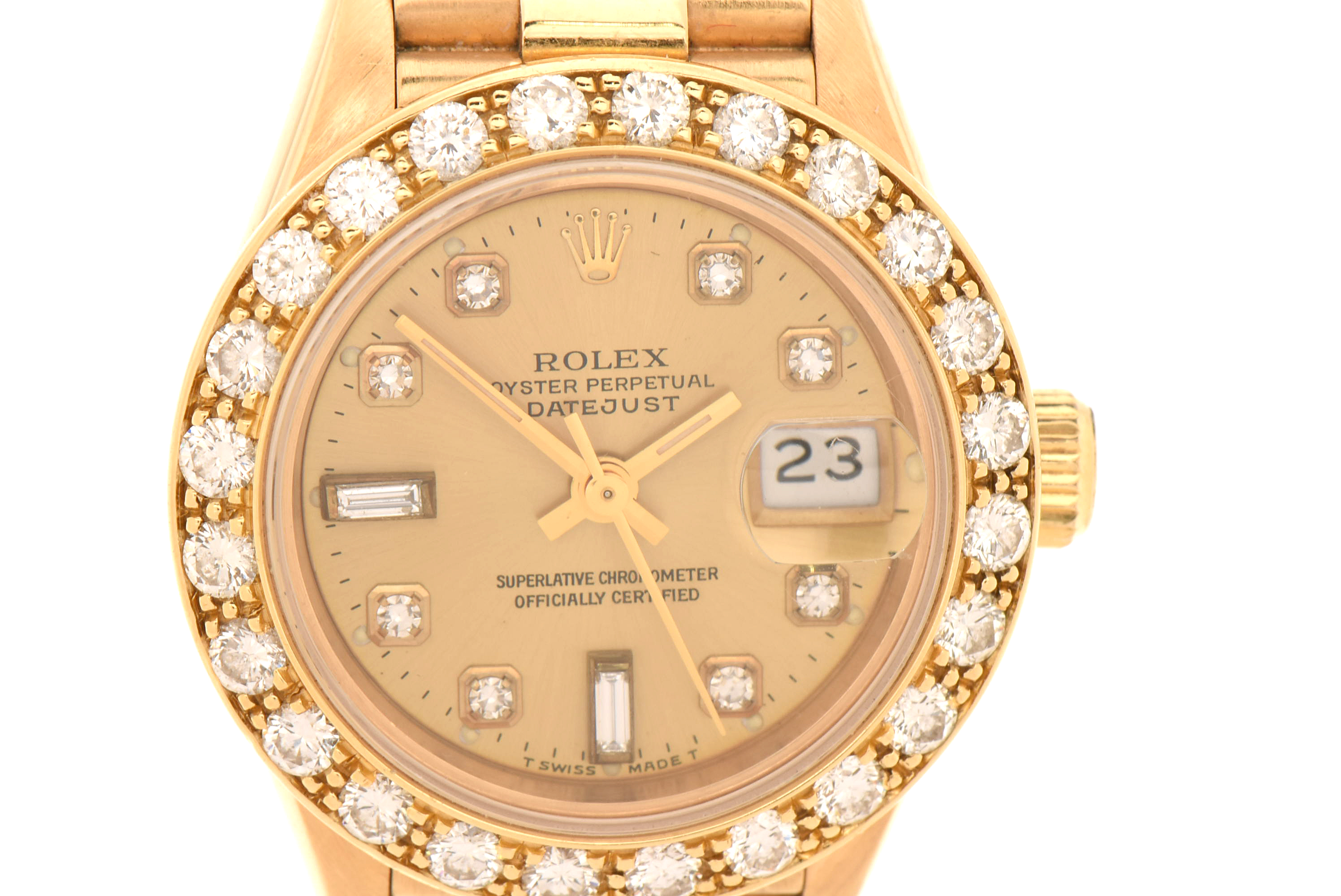 Rolex Datejust Presidential 18K Yellow Gold Diamond Watch, 1989