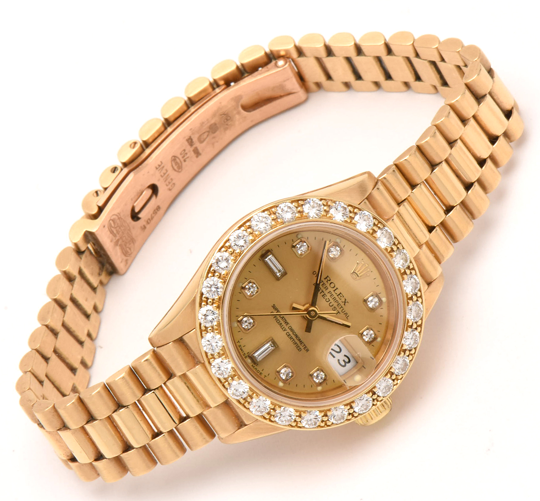 Rolex Datejust Presidential 18K Yellow Gold Diamond Watch, 1989