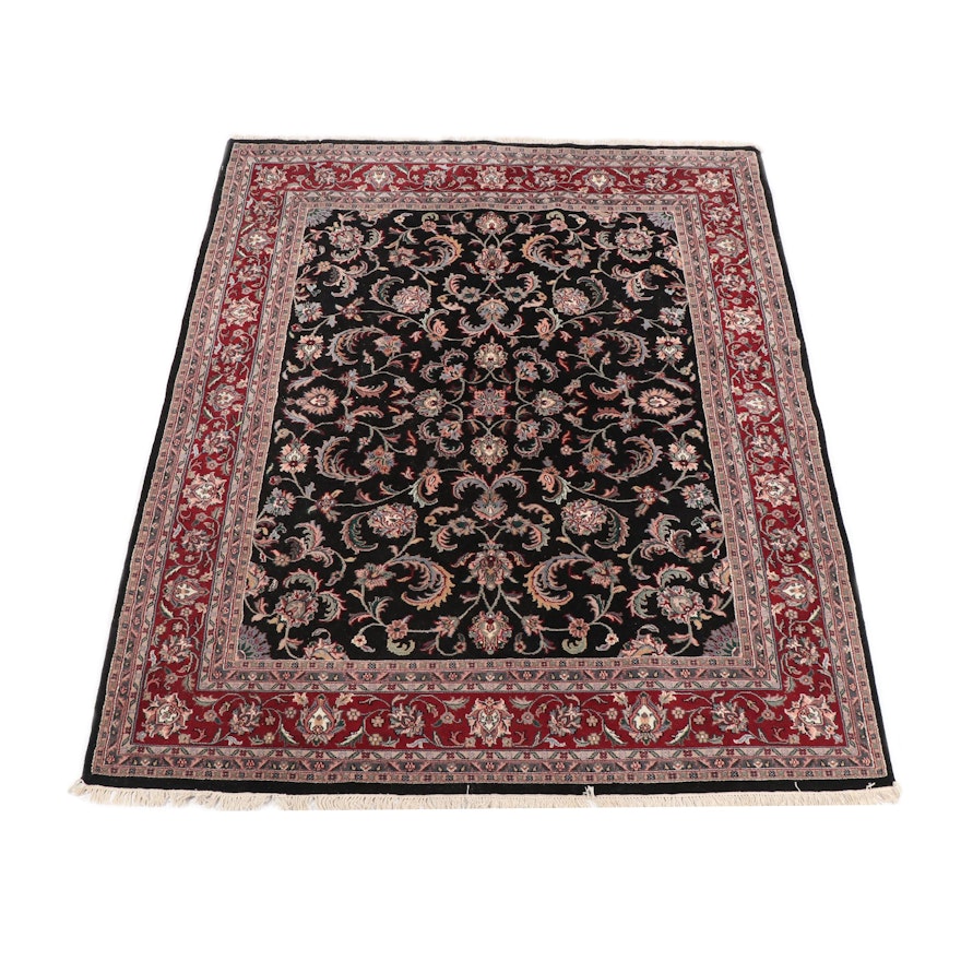 Hand-Knotted Indo-Persian Agra Wool Rug