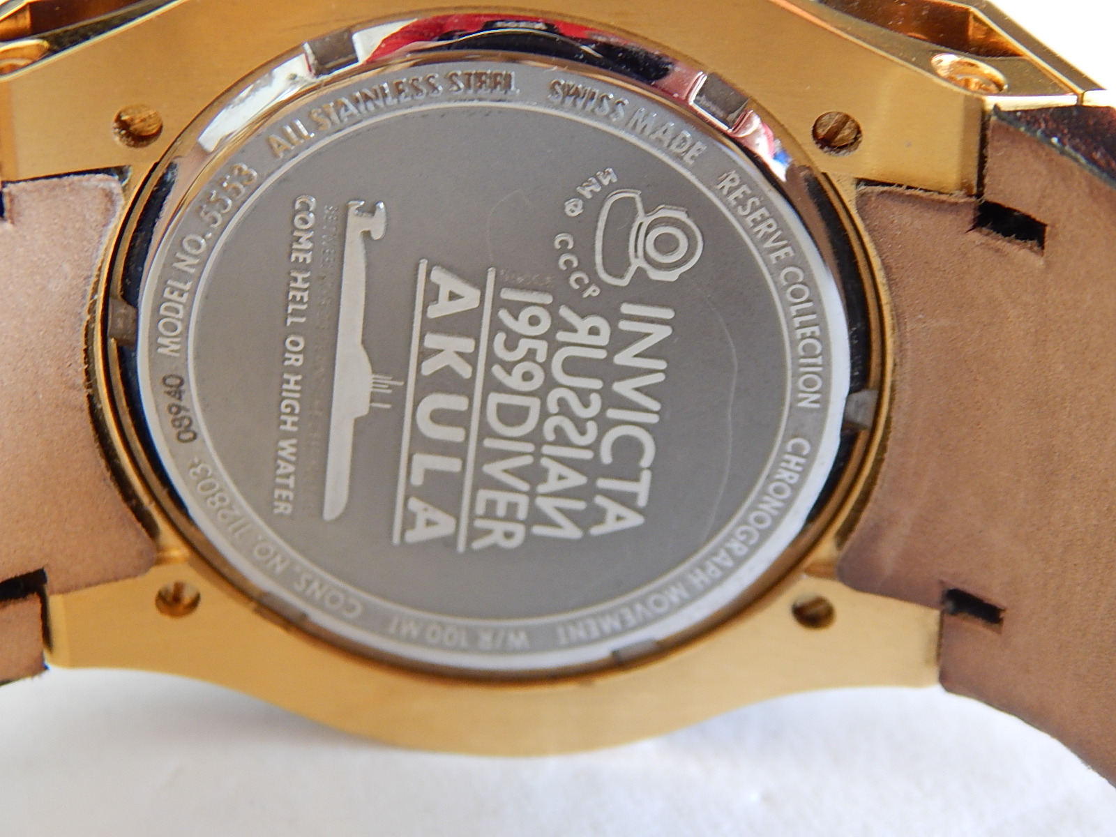 Invicta Reserve Russian 1959 Diver Akula Chronograph Watch Model 5553