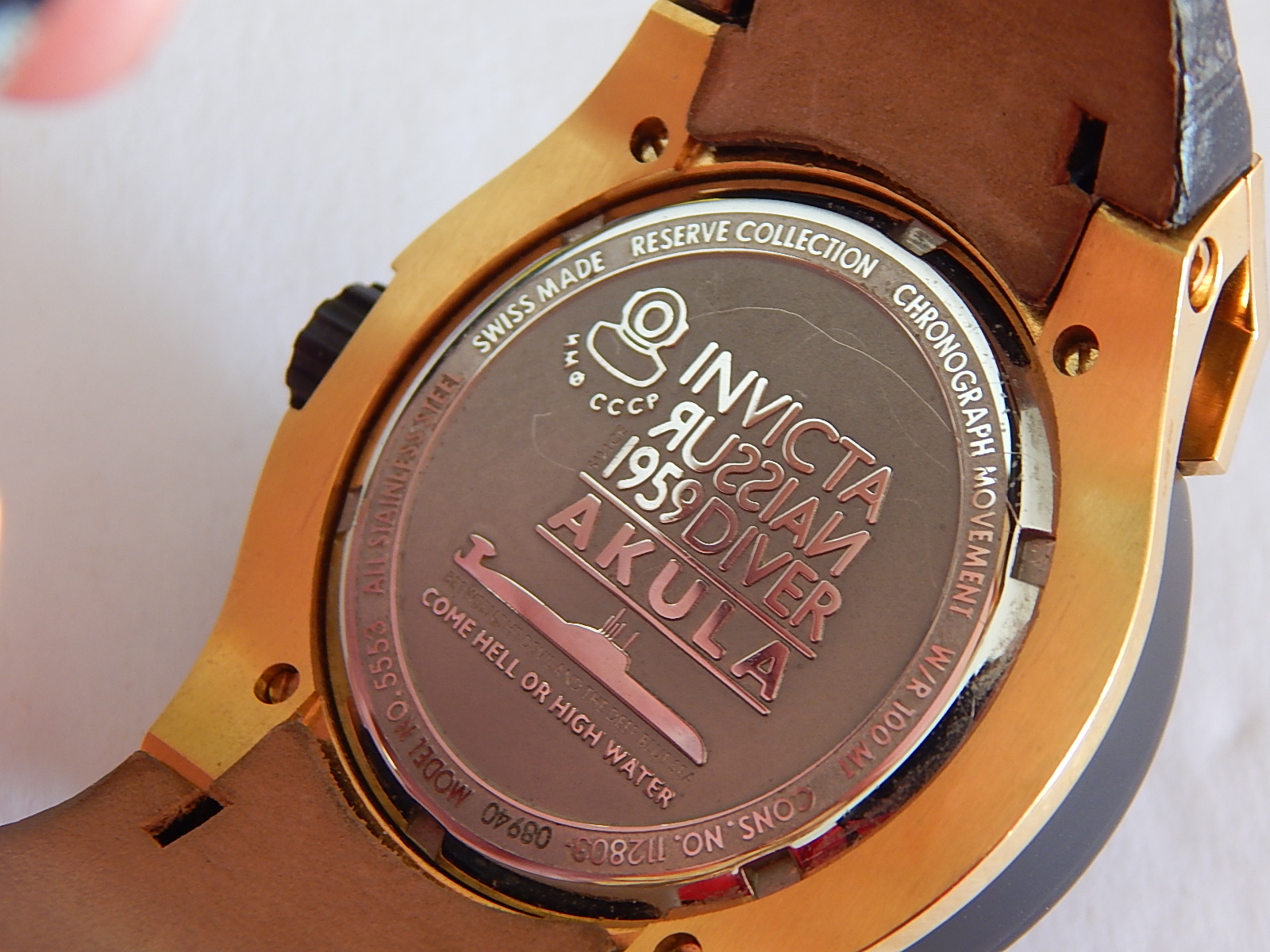 Invicta Reserve Russian 1959 Diver Akula Chronograph Watch Model 5553