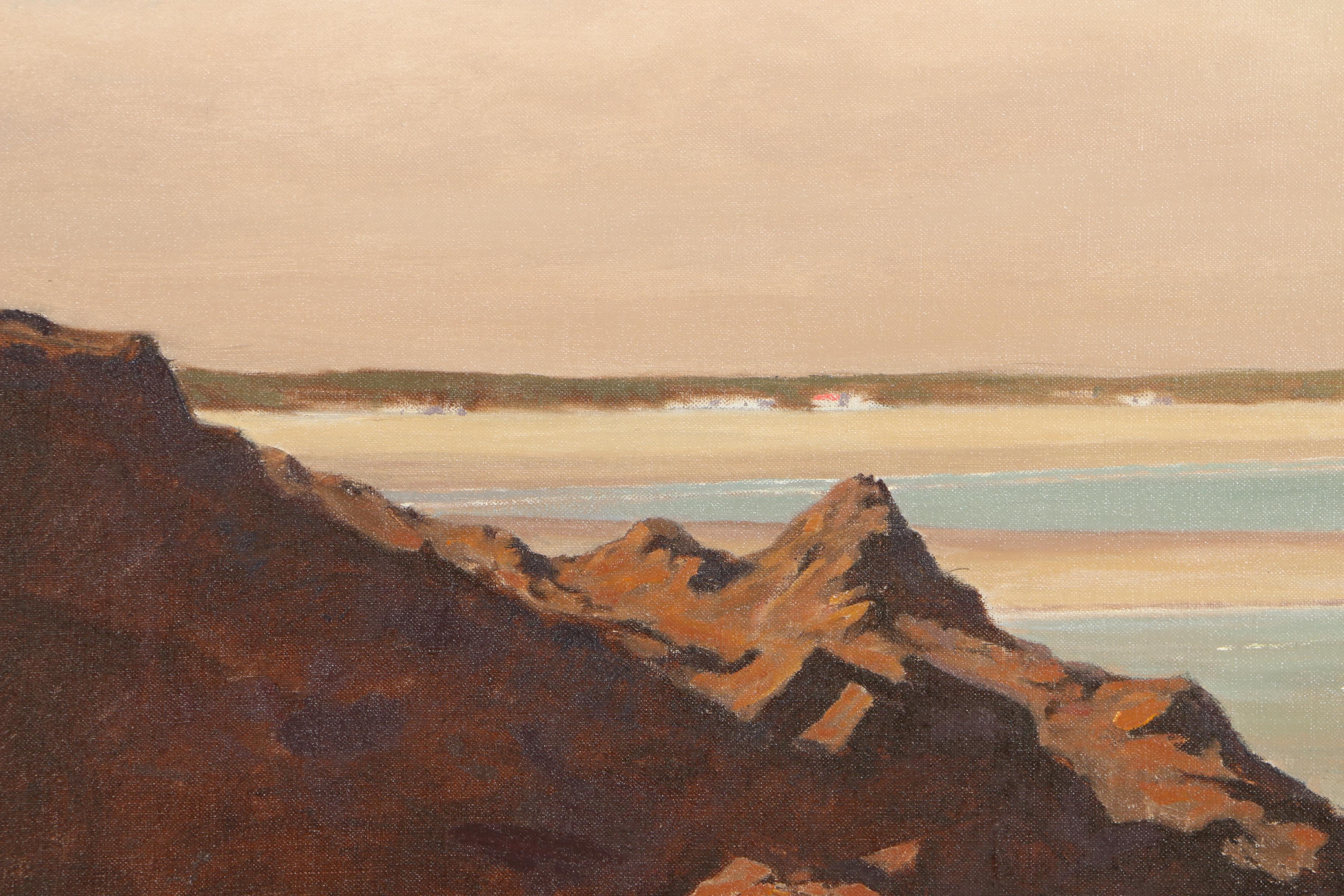Edmond J. Fitzgerald Monumental Oil Painting "Ogunquit Beaches"