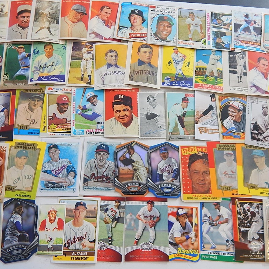 1970s to 2000s Baseball Hall of Fame Baseball Player Card Collection