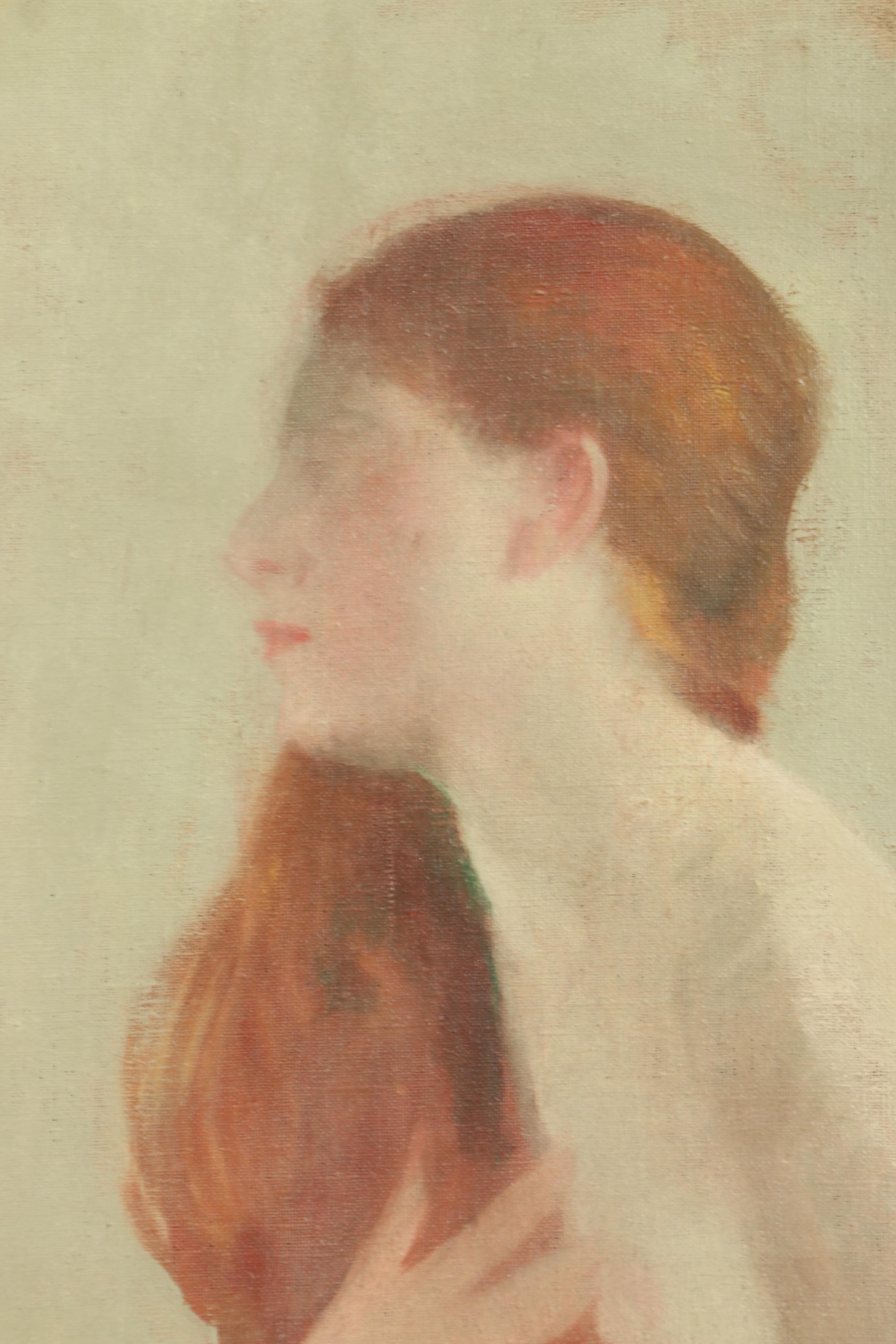 James Roy Hopkins Oil Painting of Female Nude