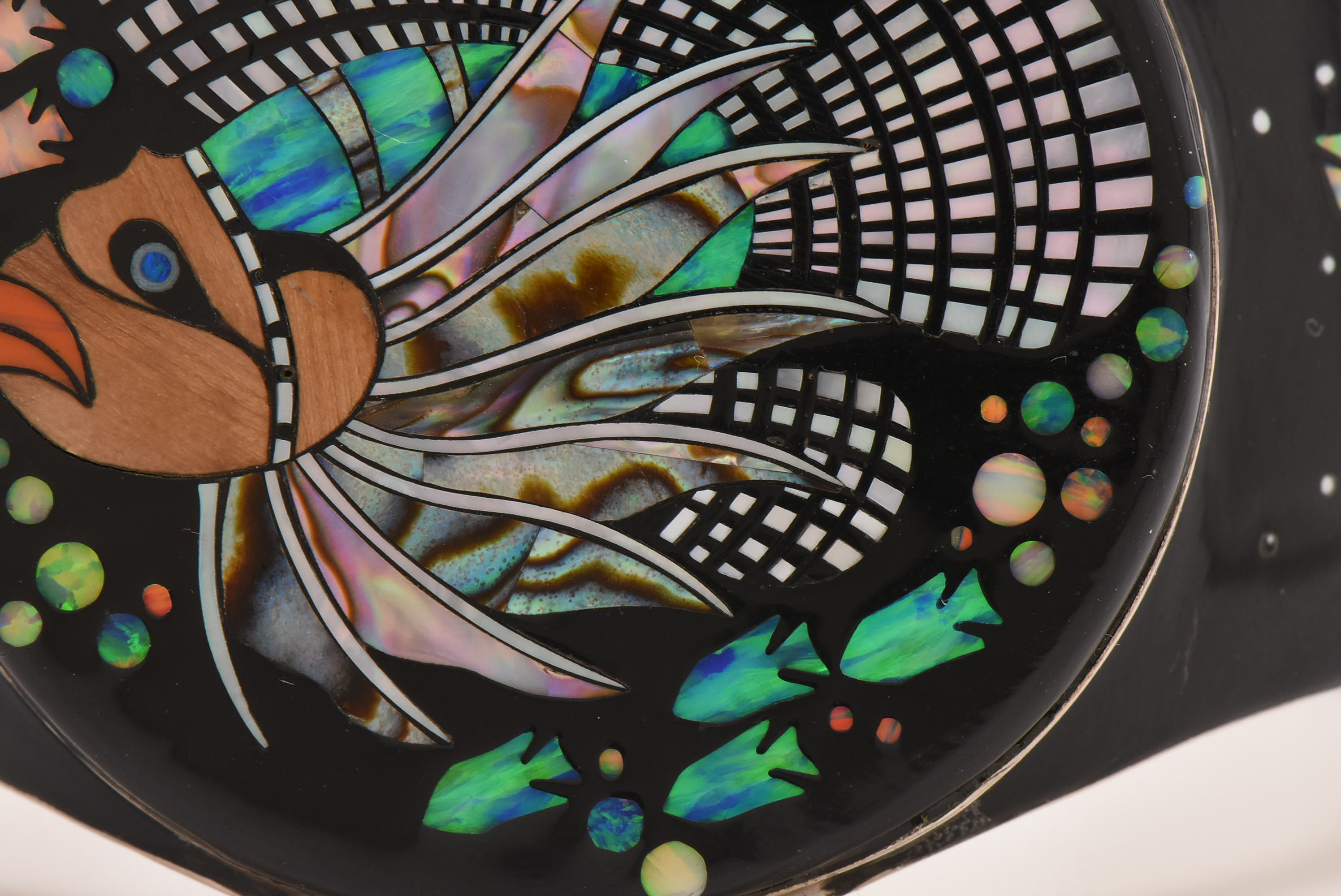 Rosa Jack Navajo Diné Sterling Silver Mother of Pearl, Abalone and Opal Bracelet