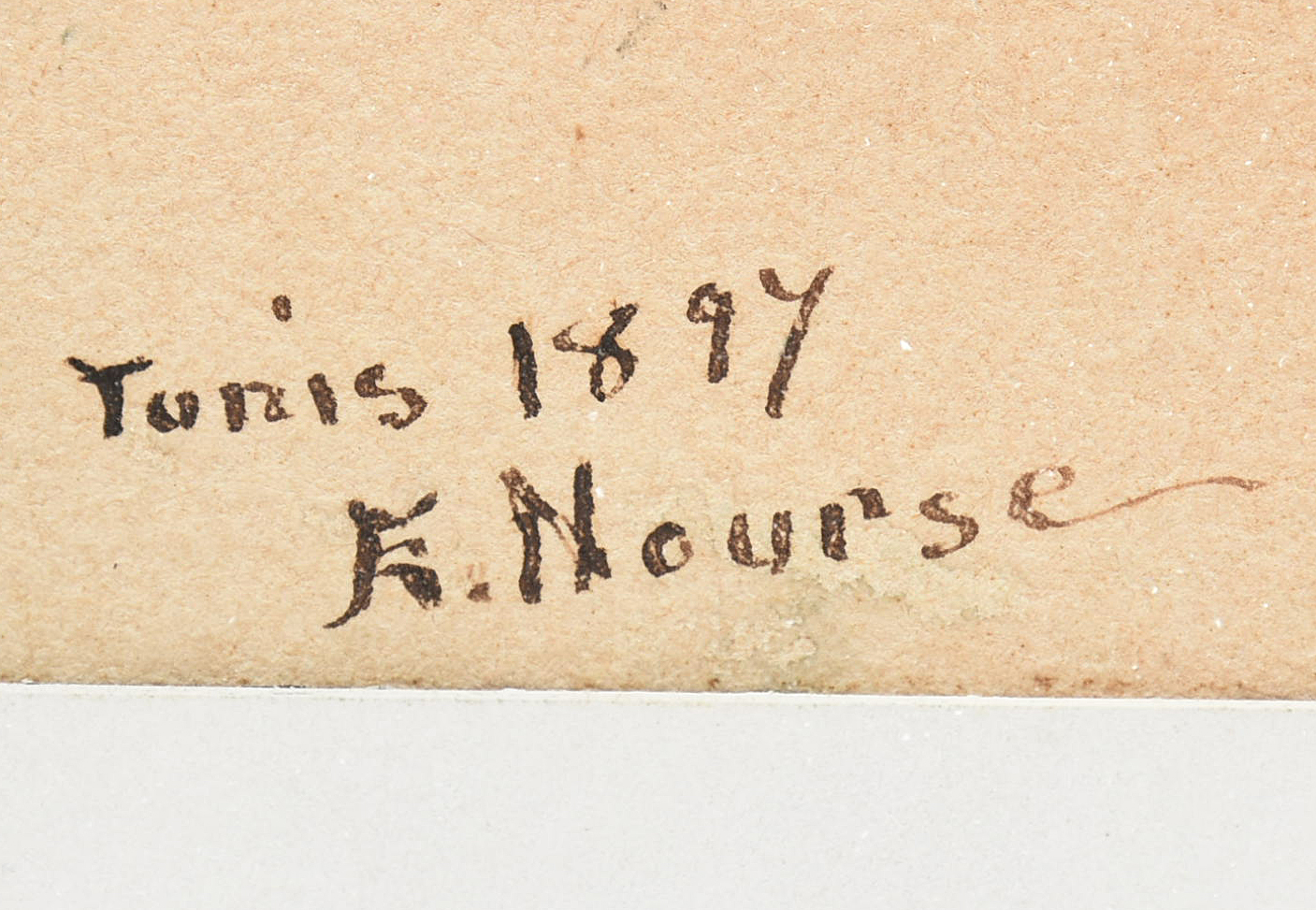 Elizabeth Nourse 1897 Watercolor "Bedouin Encampment, Tunisia"