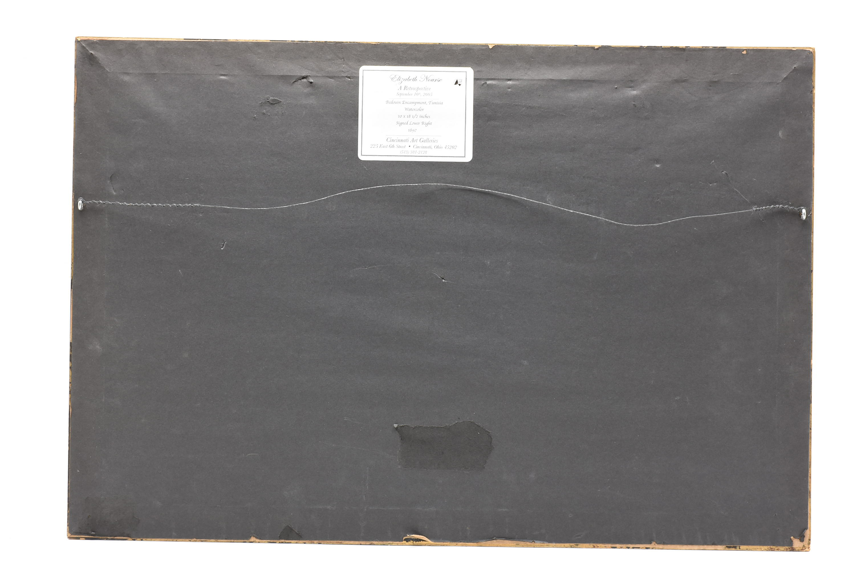 Elizabeth Nourse 1897 Watercolor "Bedouin Encampment, Tunisia"
