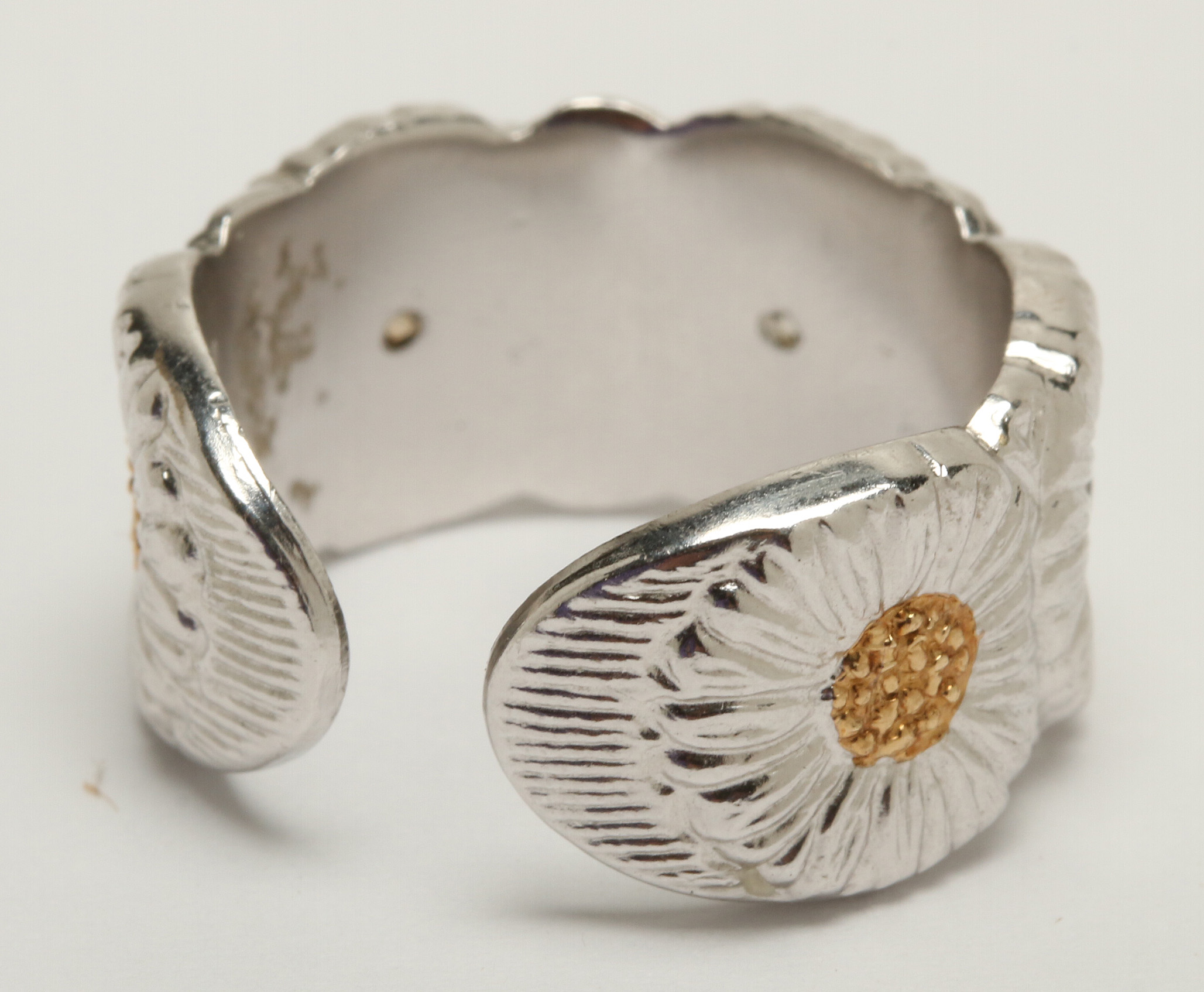 Buccellati Blossoms "Daisy Eternelle" Sterling Silver Diamond Ring