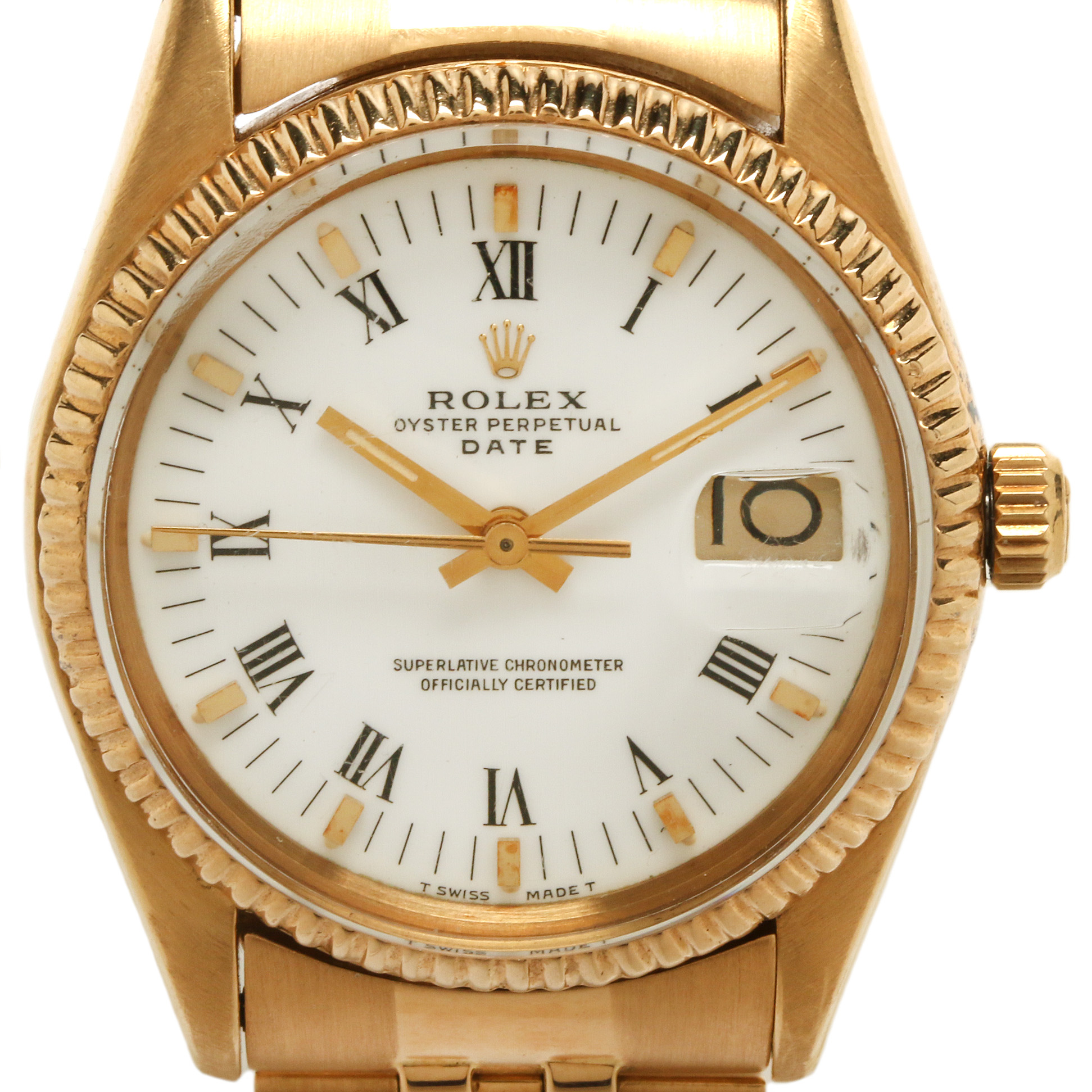 Rolex Date 18K Yellow Gold Watch, 1983