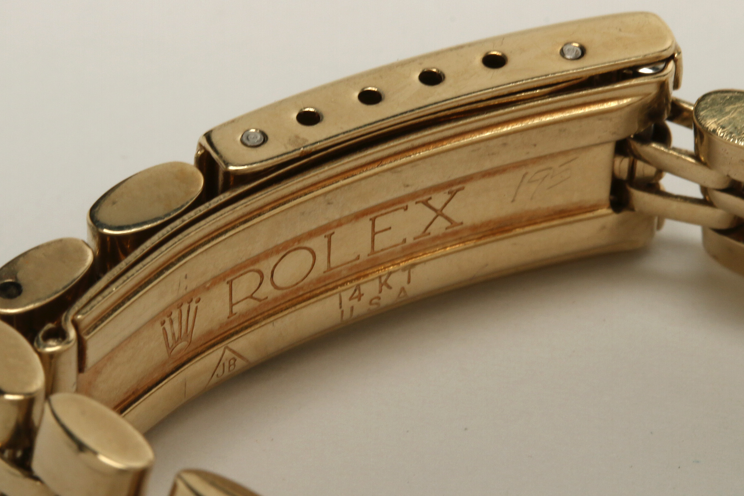 Rolex Oyster Perpetual 14K Yellow Gold Diamond Watch, 1970