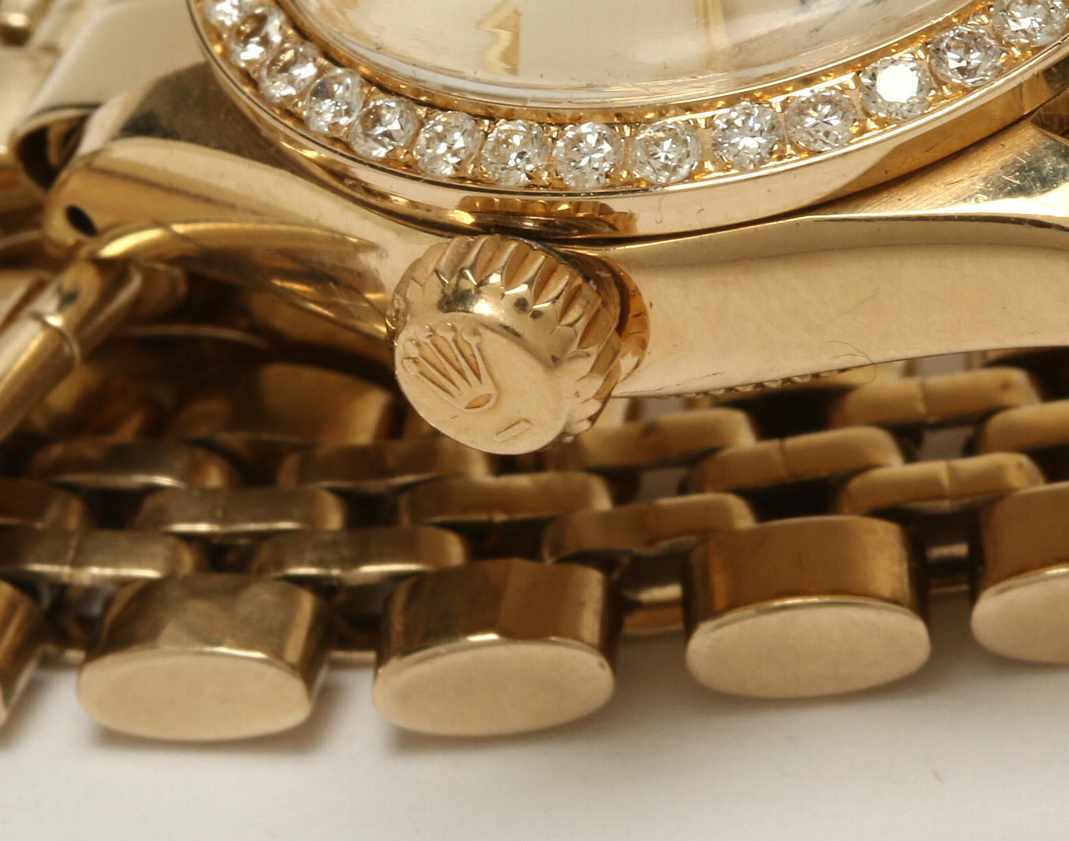 Rolex Oyster Perpetual 14K Yellow Gold Diamond Watch, 1970