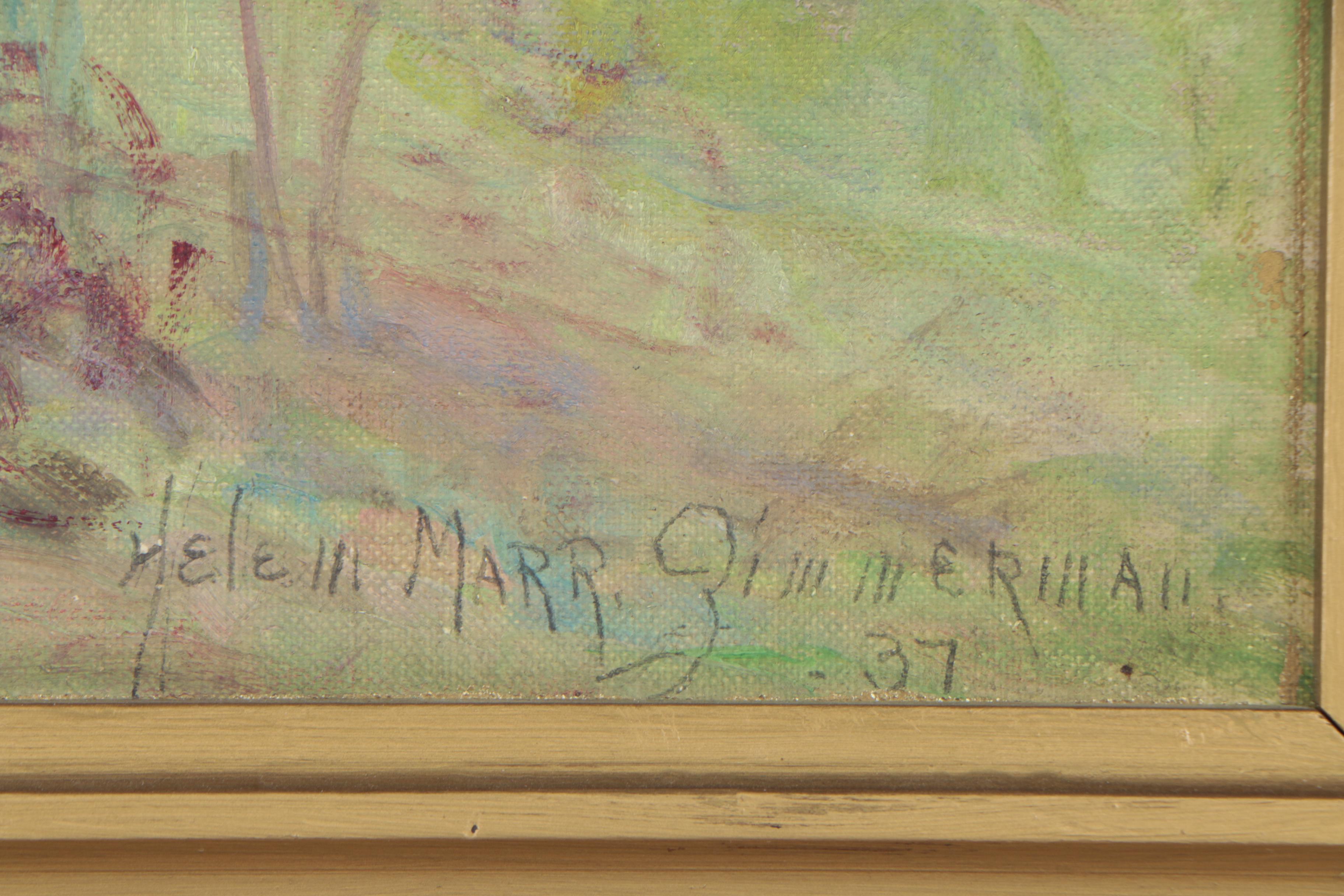 Helen Marr Zimmerman 1937 Oil Painting