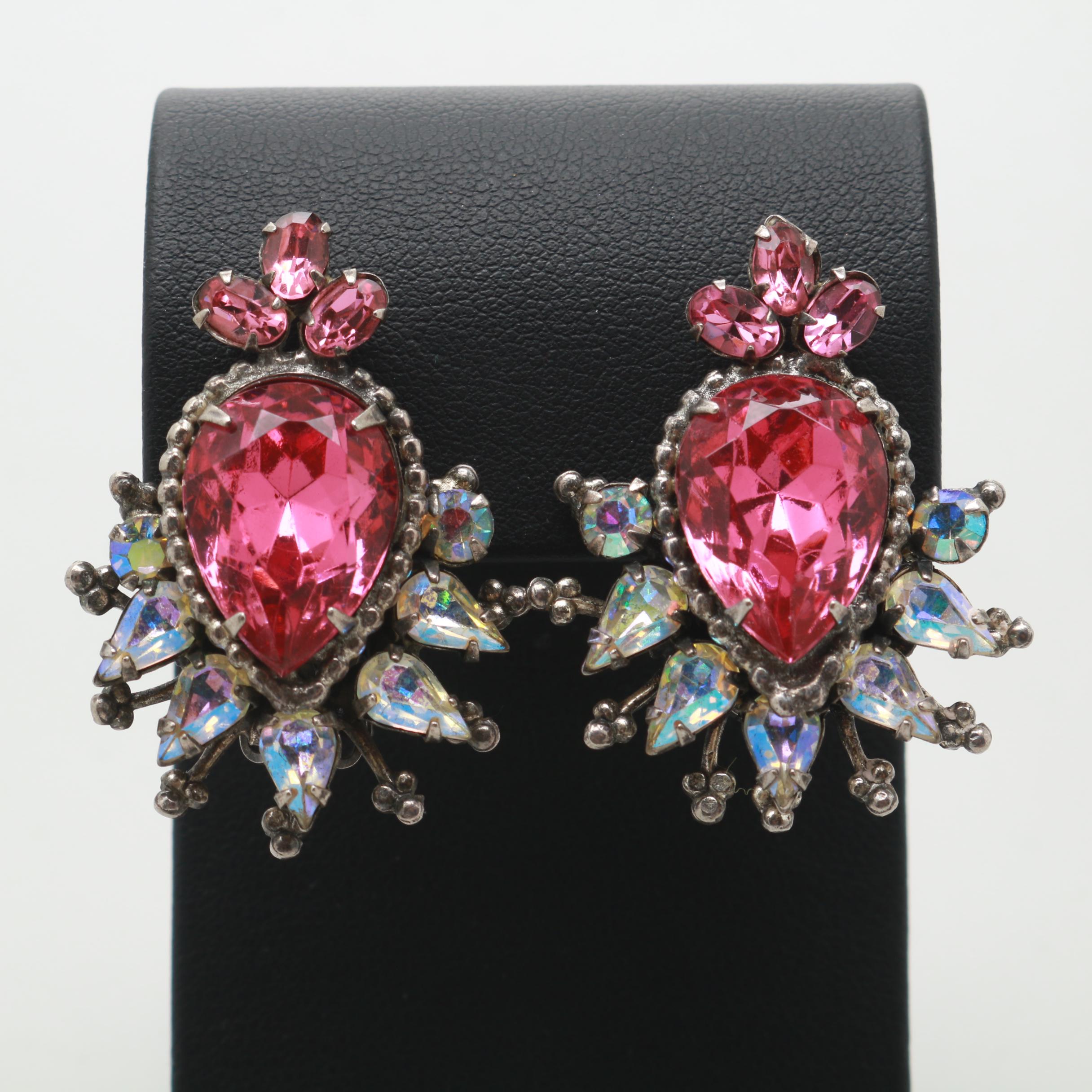 1950s Original by Robert Multicolored Rhinestone Demi Parure