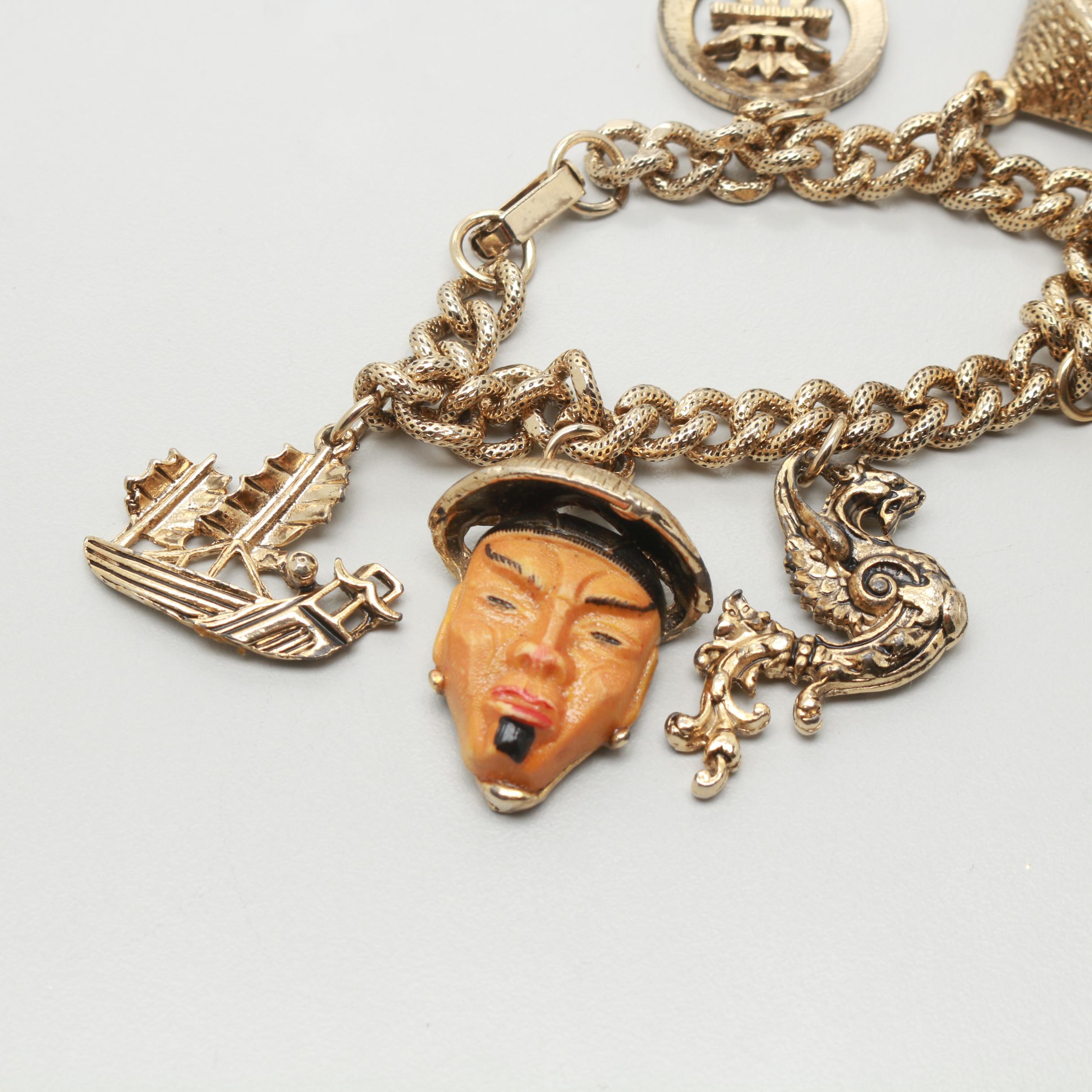 1960s Far East Themed Charm Bracelets