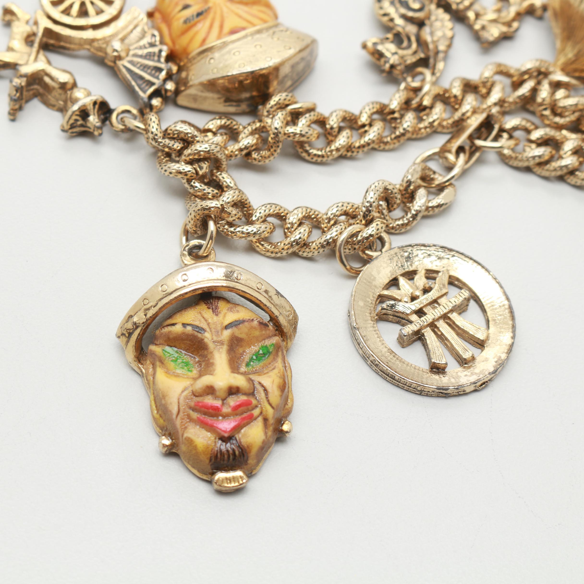 1960s Far East Themed Charm Bracelets