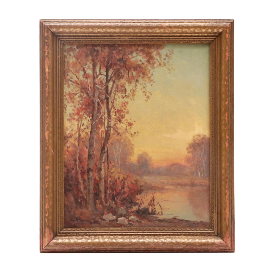 George F. Schultz Landscape Oil Painting