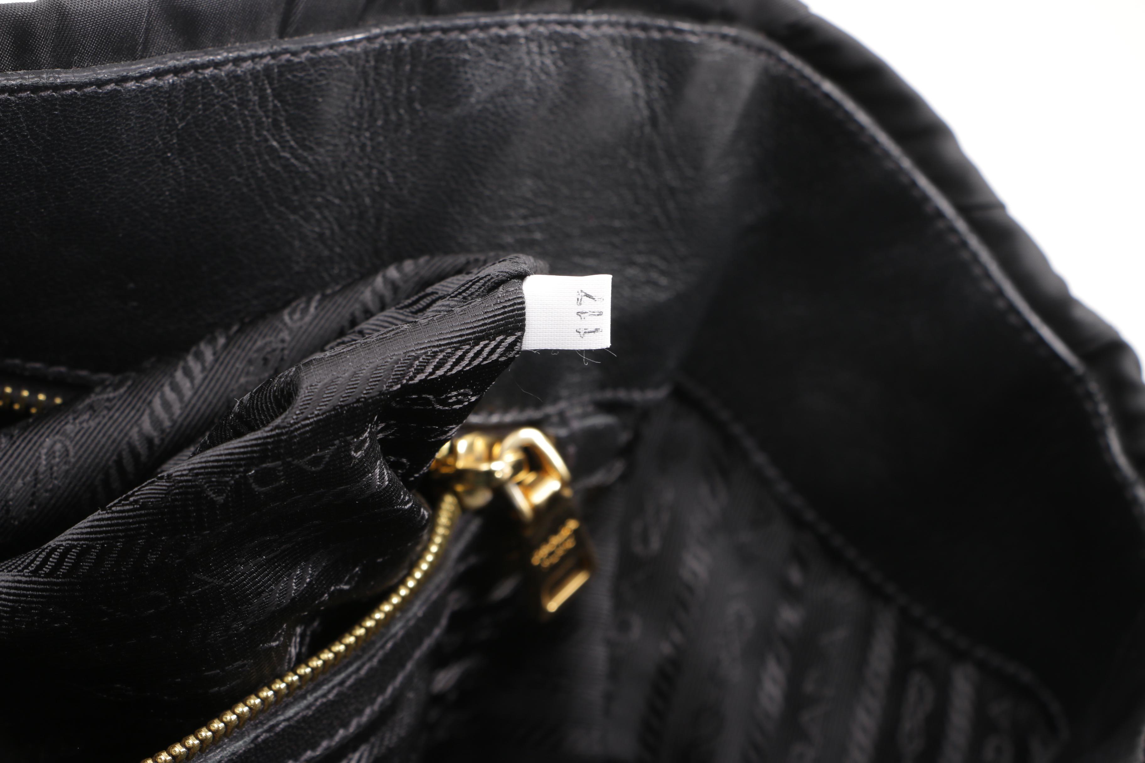 Prada Black Ruched Nylon Handbag