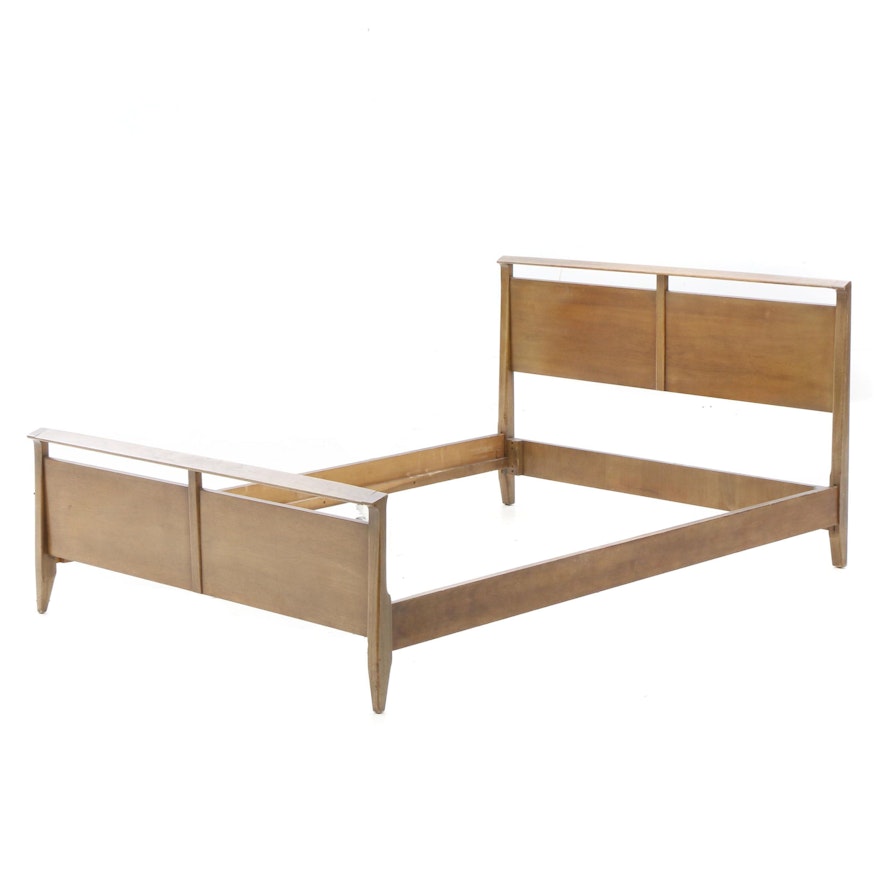 Danish Modern Style Full Size Bed Frame in Teak