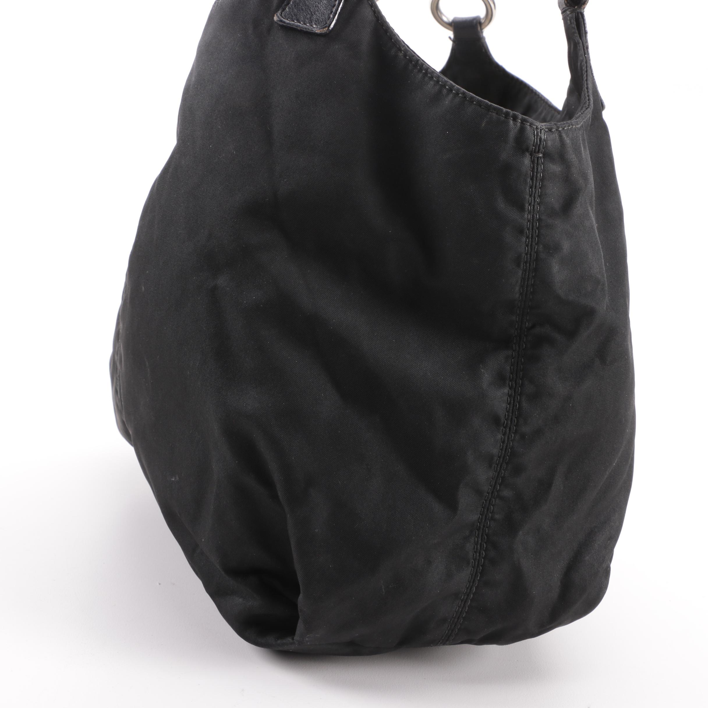 Prada Black Nylon Shoulder Bag