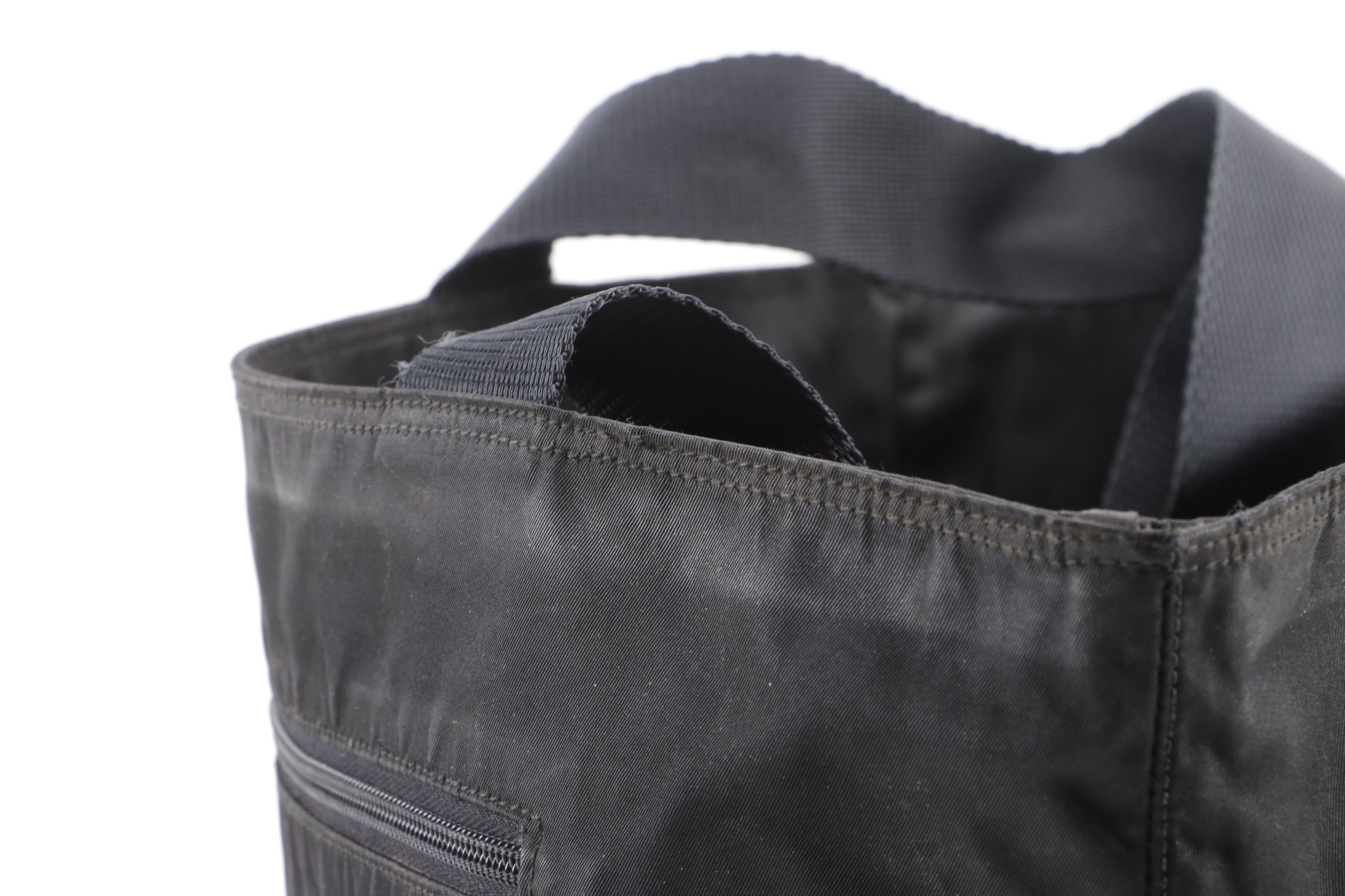 Prada Black Nylon Shoulder Tote