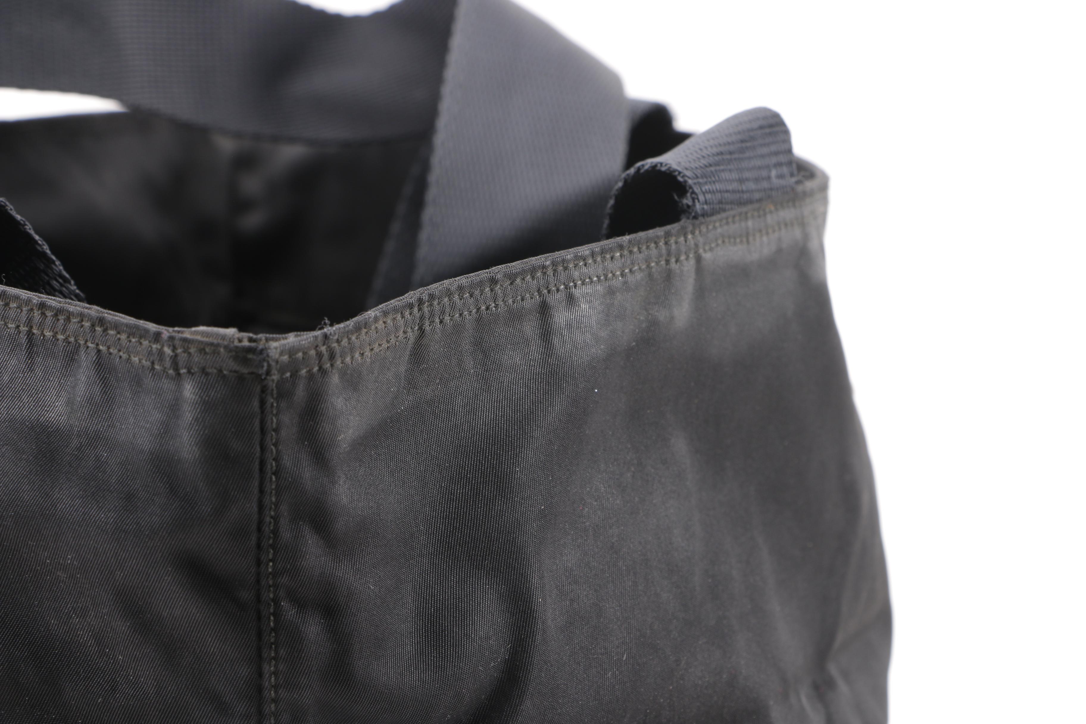 Prada Black Nylon Shoulder Tote