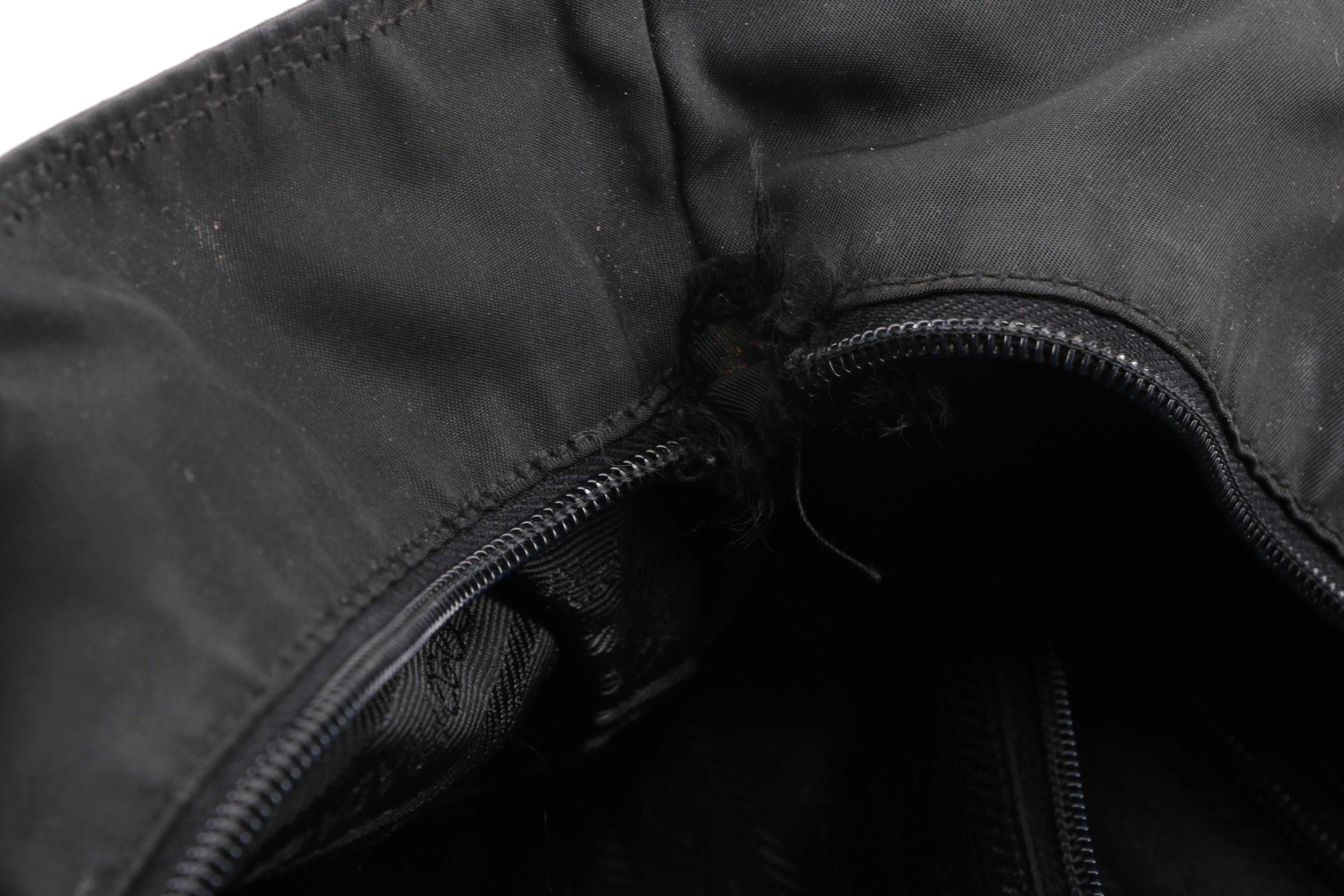 Prada Black Nylon Shoulder Tote