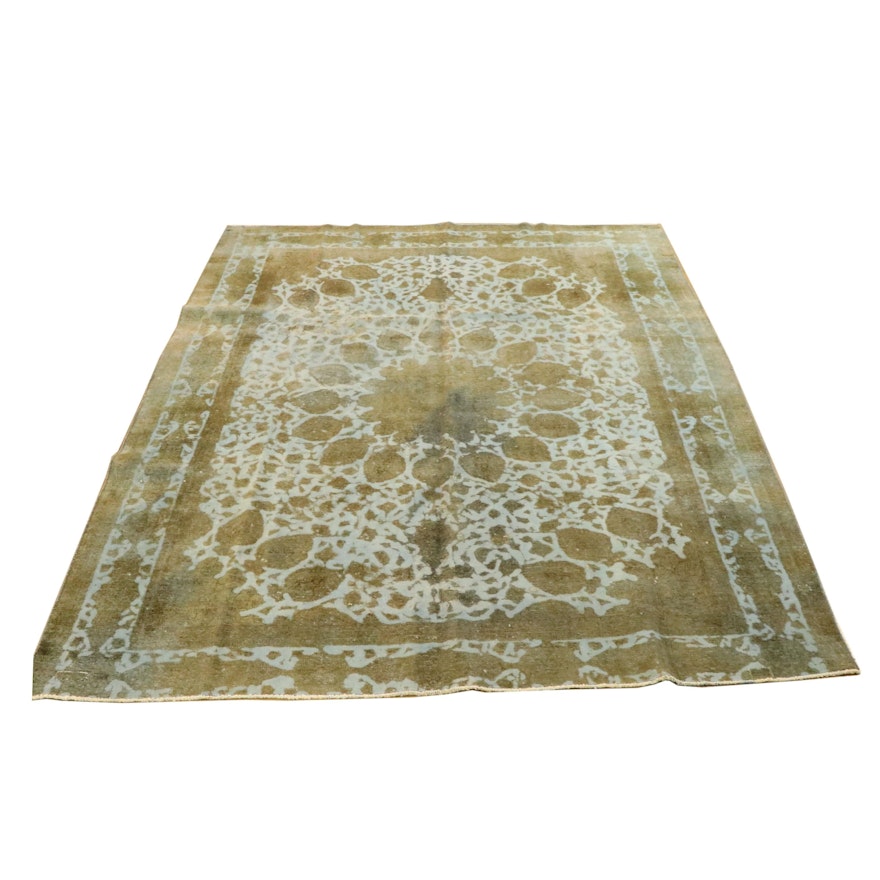 Power-Loomed Overdyed Persian-Style Wool Room Sized Rug