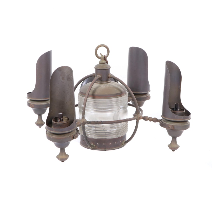 Industrial Ceiling Light, Early 20th Century