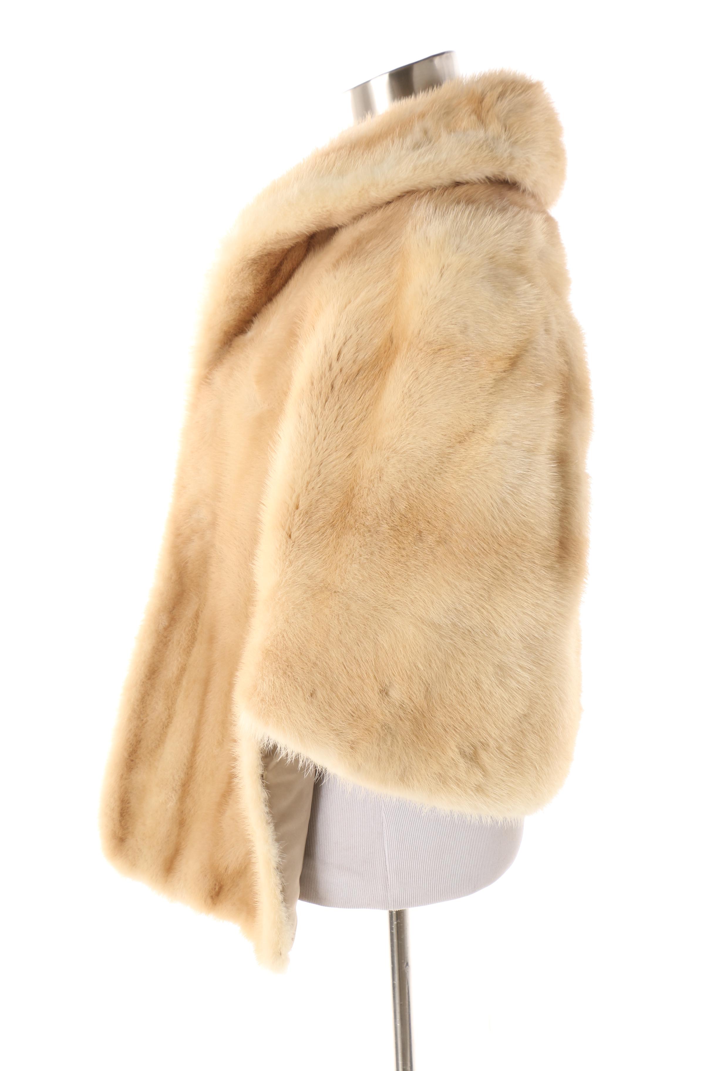 Women's Vintage Blonde Mink Fur Stole