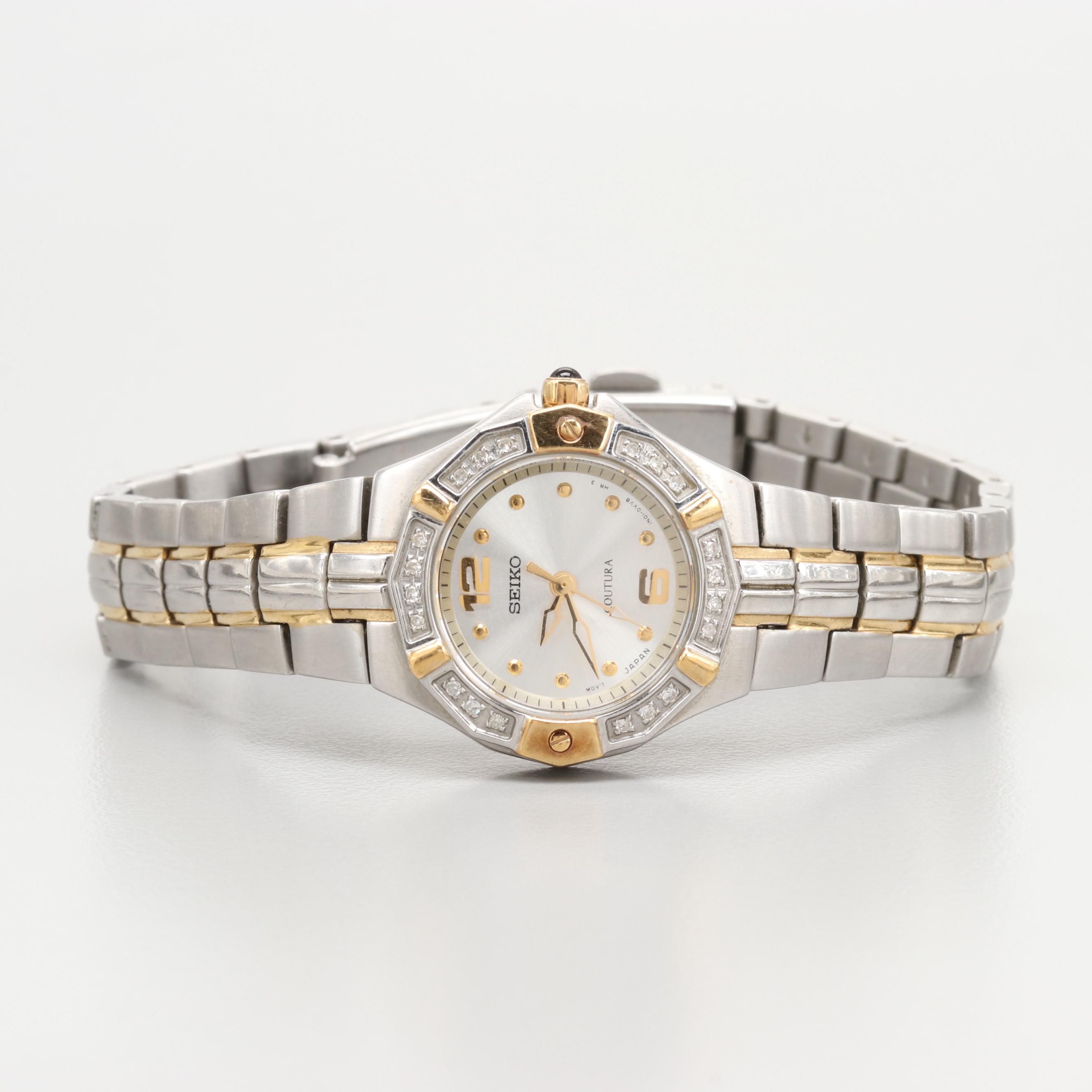 Seiko Coutura Two-Tone Diamond Quartz Watch