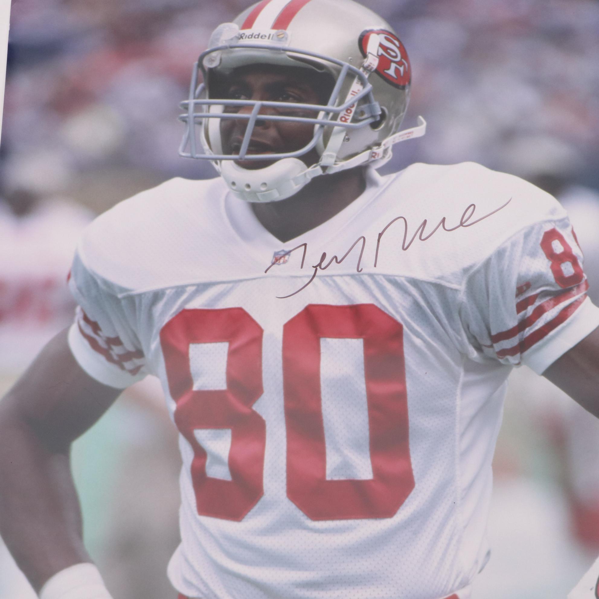 Jerry Rice Signed Large Photo  COA