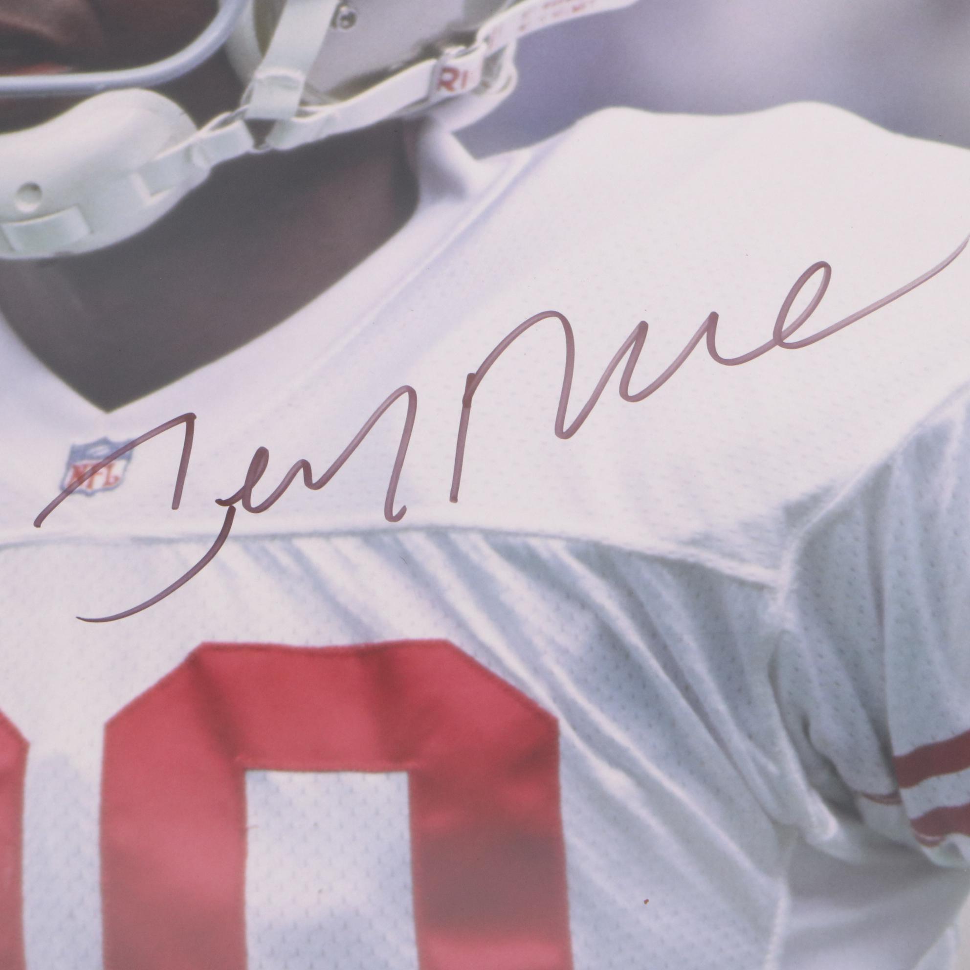 Jerry Rice Signed Large Photo  COA