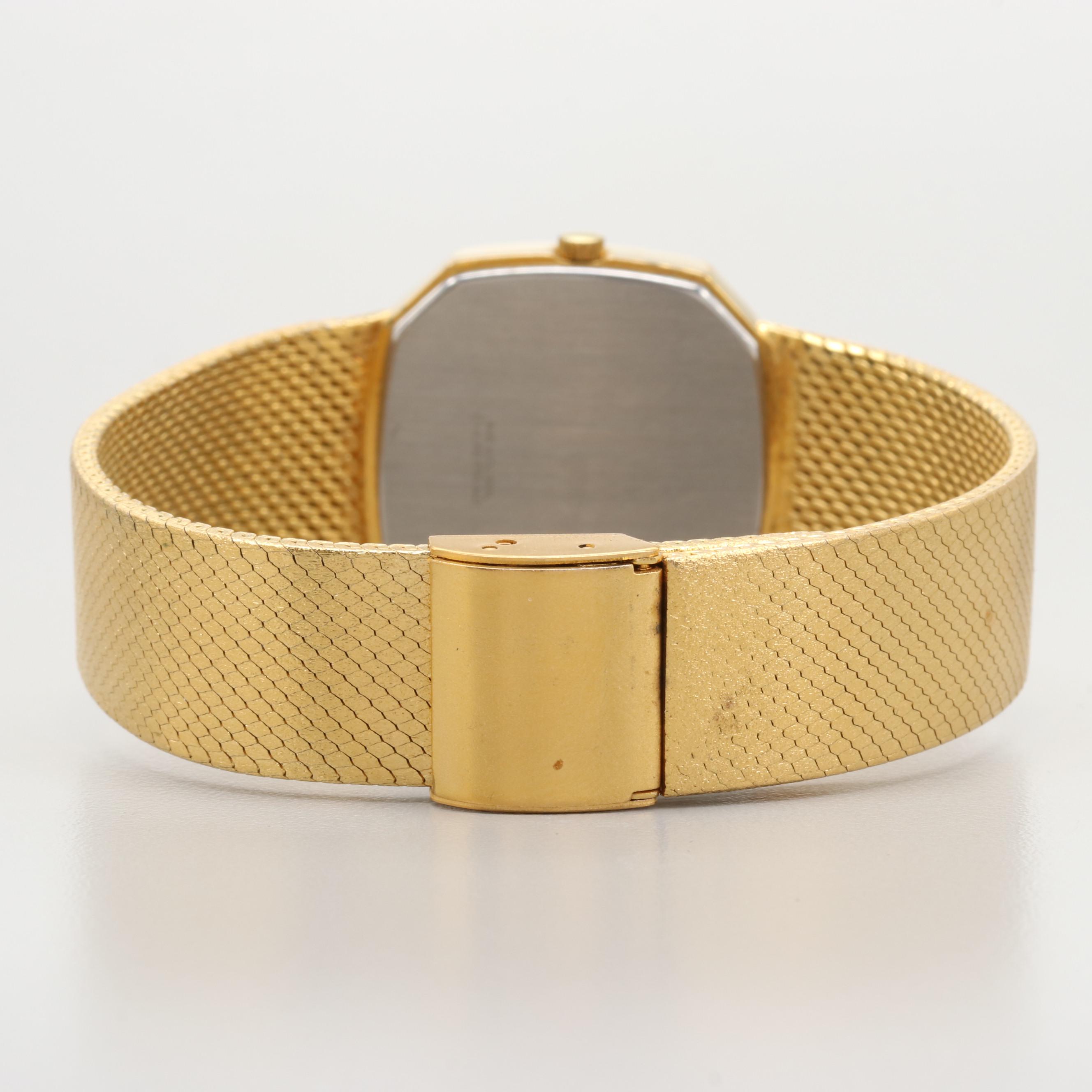 Dufonte By Lucien Piccard Gold Tone Quartz Watch