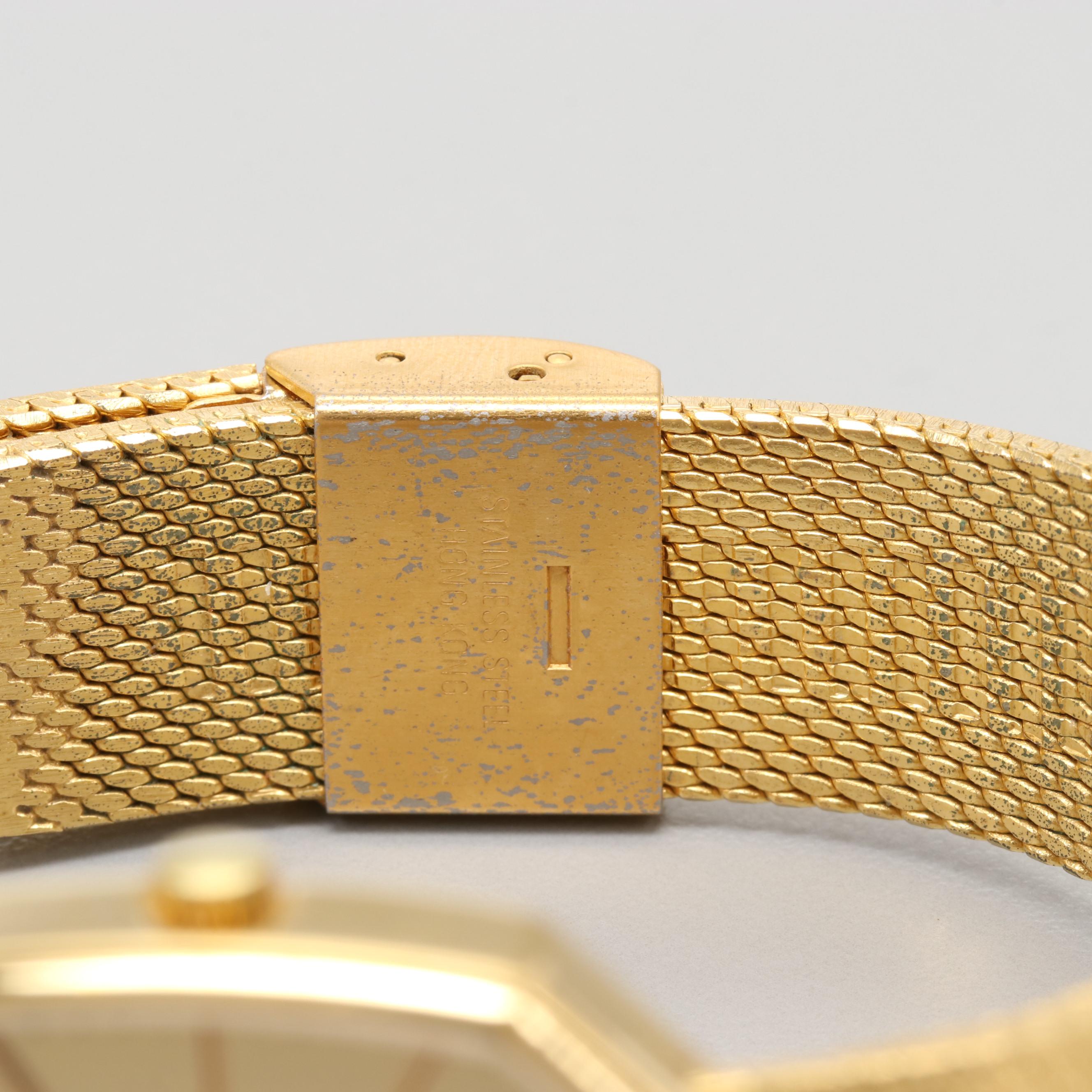 Dufonte By Lucien Piccard Gold Tone Quartz Watch