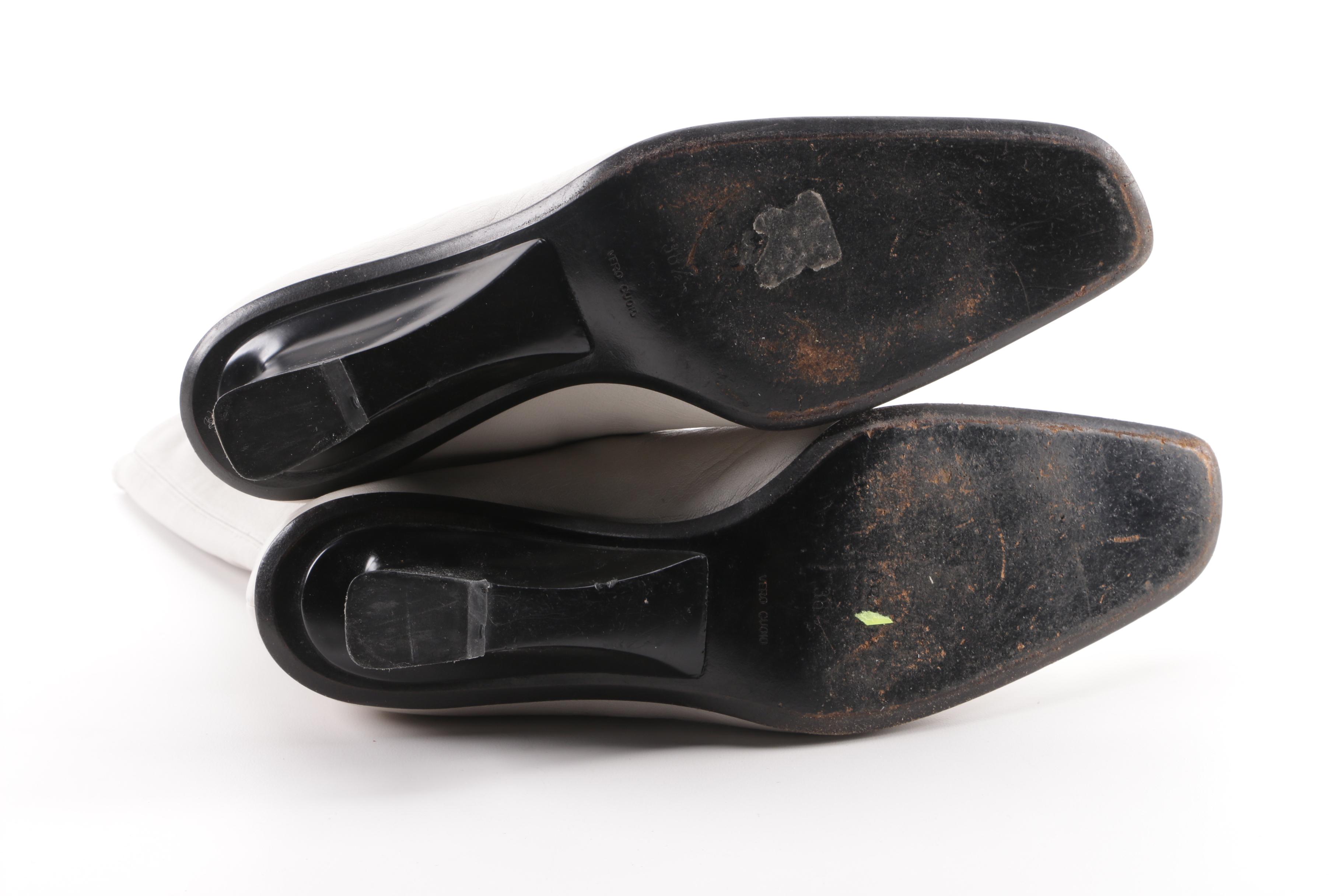 Prada Grey Leather Calf-Length Boots, Made in Italy