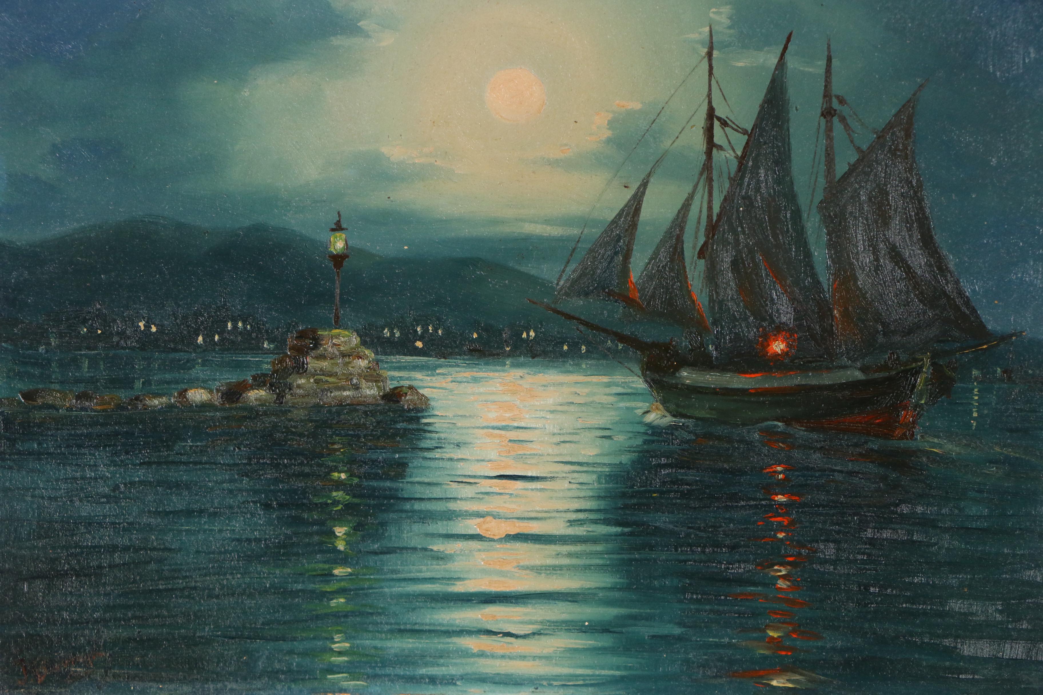 Nautical Oil Painting