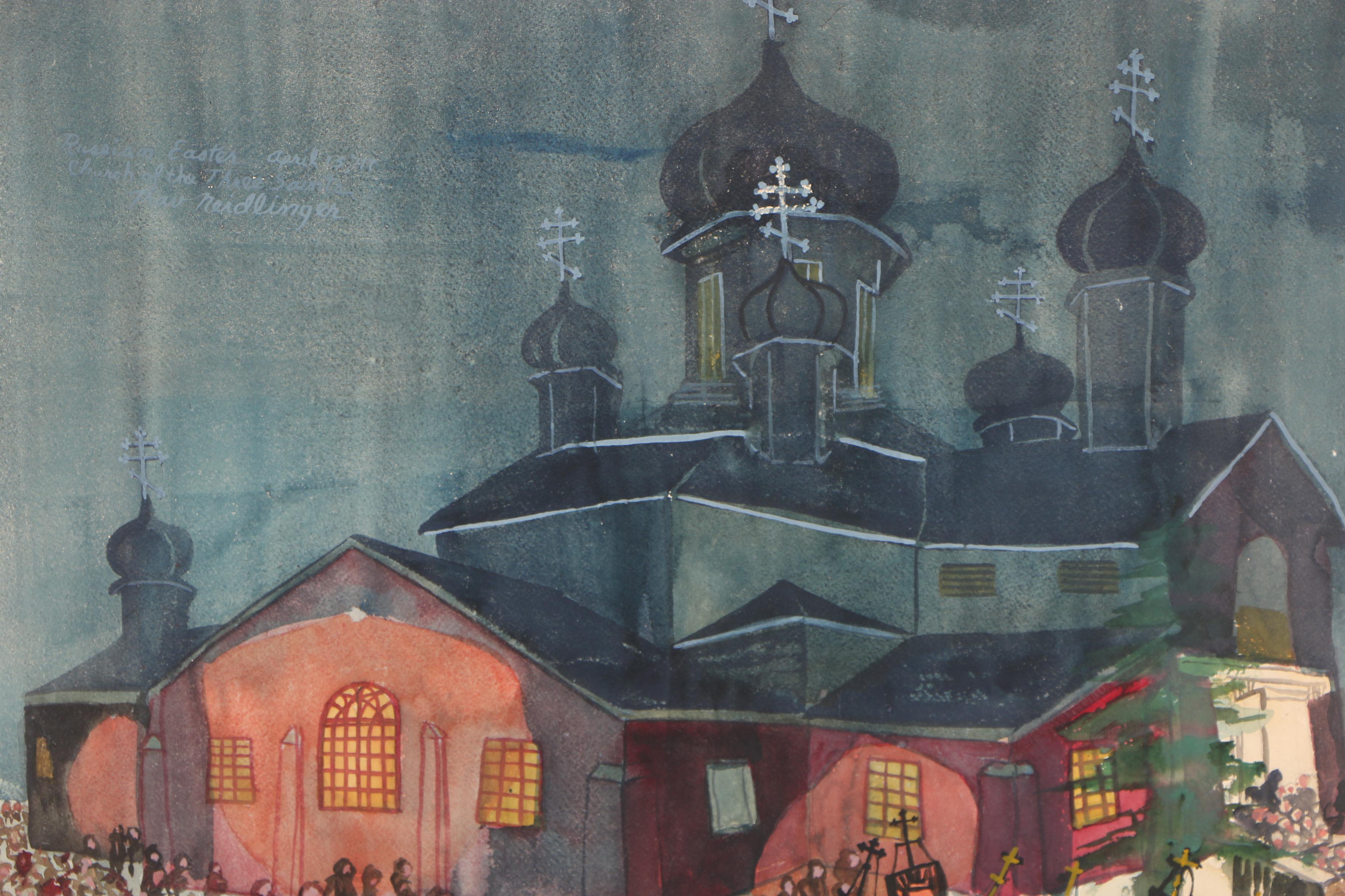 Travis Neidlinger 1947 Gouache Painting