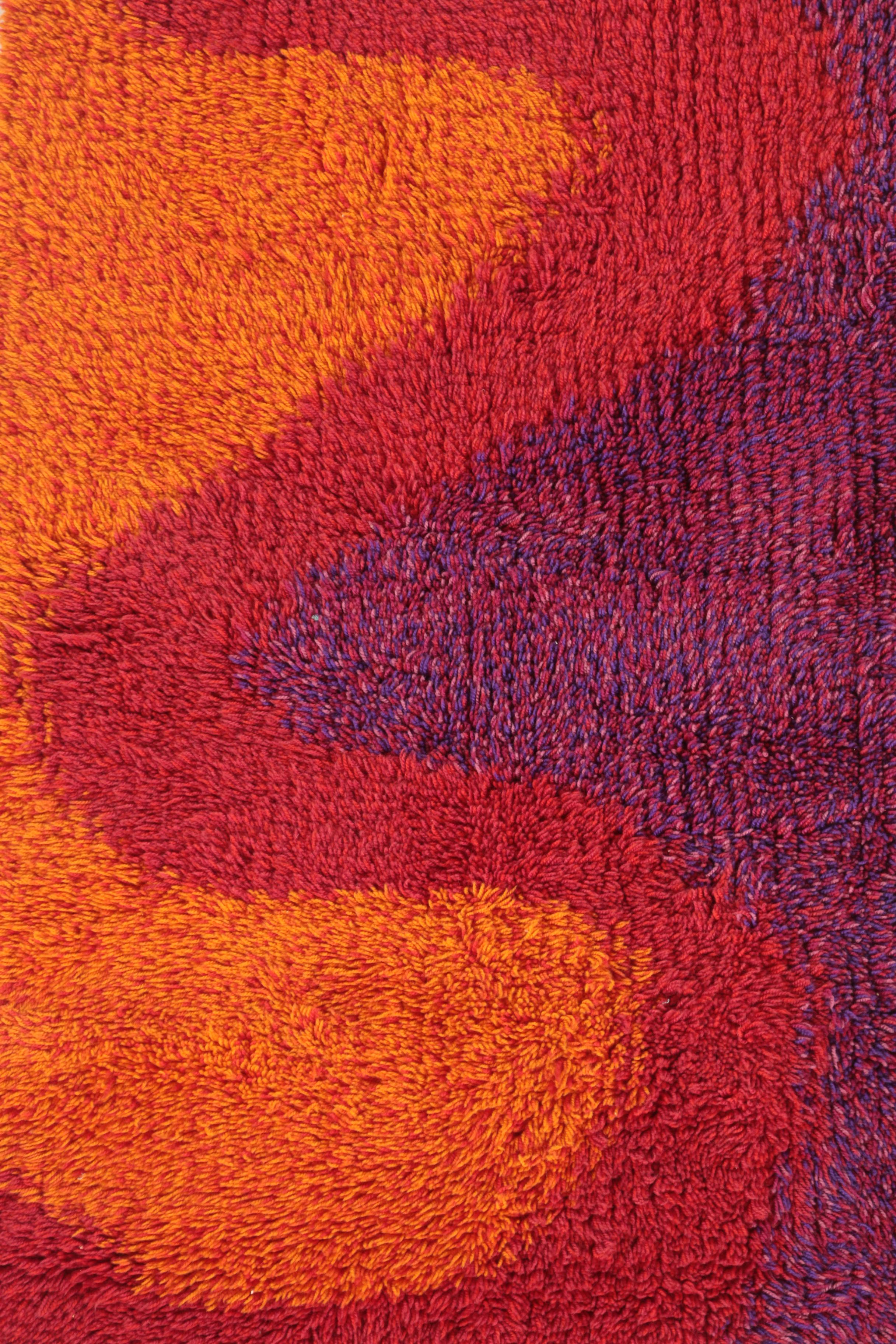 Jane Busse Hand-Hooked Abstract Wall Hanging with other Hooked Wall Hanging