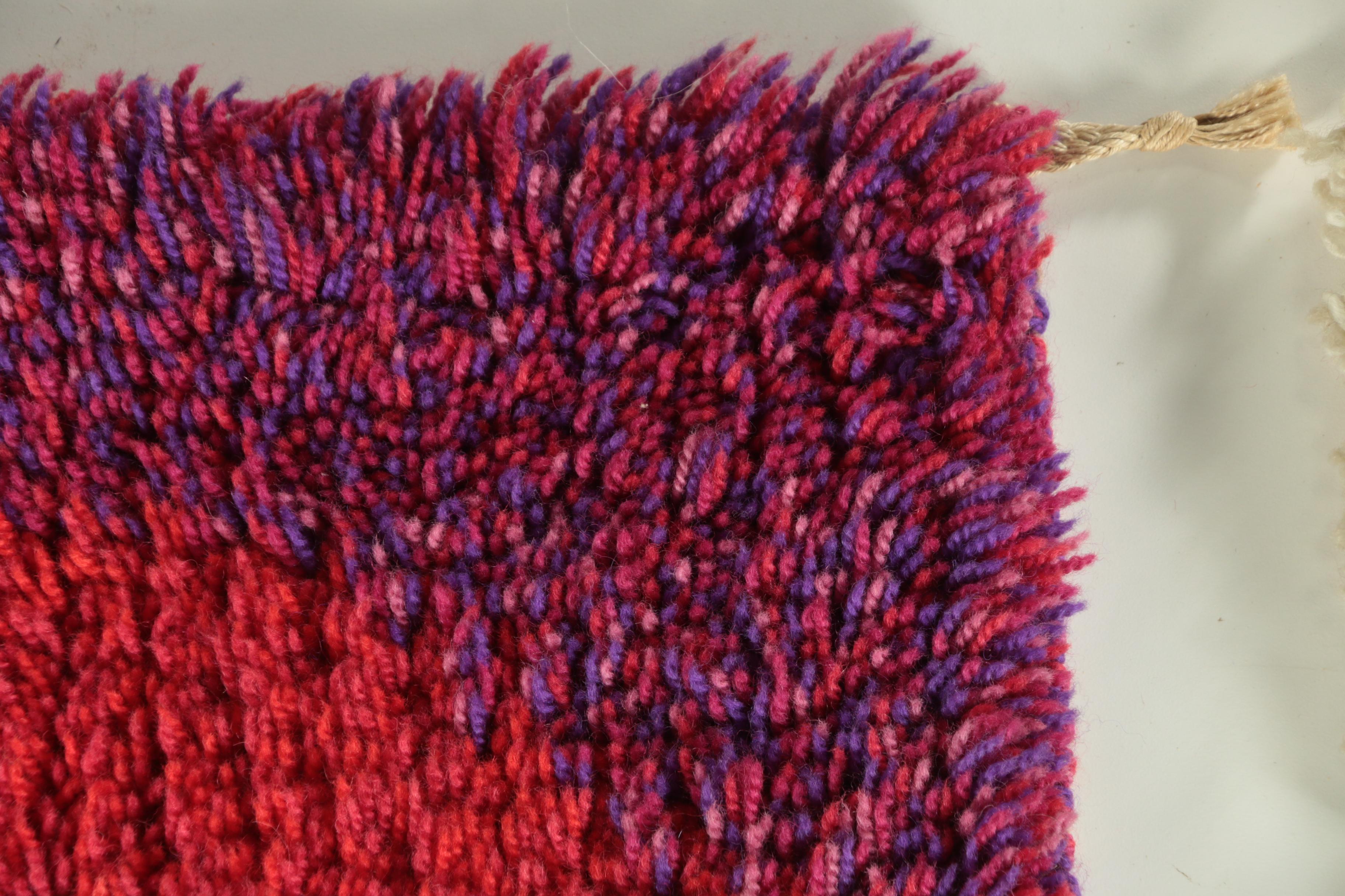 Jane Busse Hand-Hooked Abstract Wall Hanging with other Hooked Wall Hanging