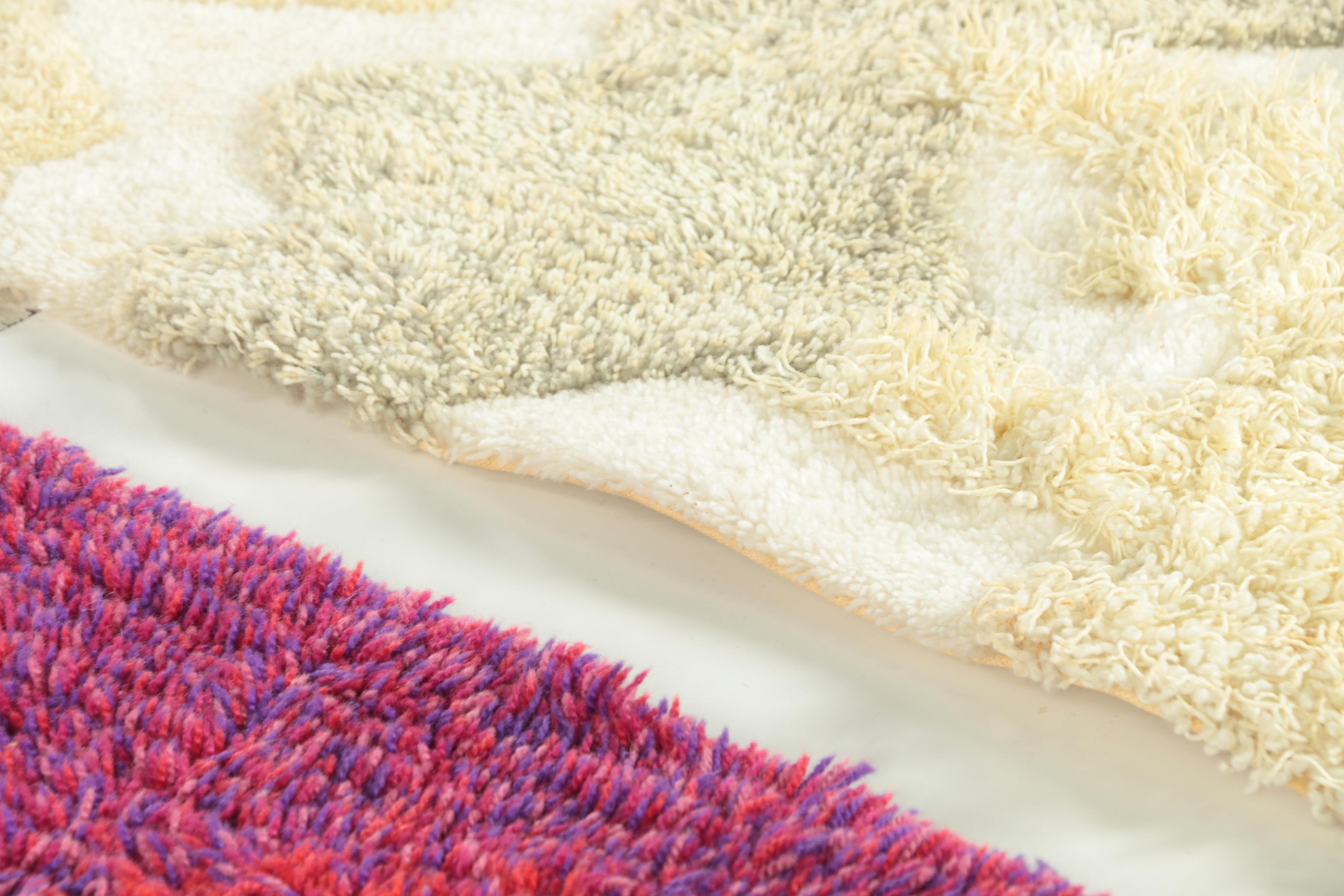 Jane Busse Hand-Hooked Abstract Wall Hanging with other Hooked Wall Hanging