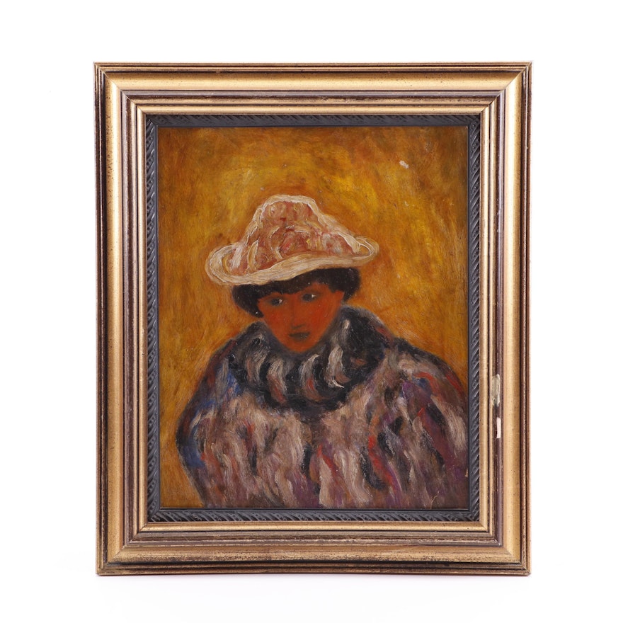 20th Century Oil Portrait Painting