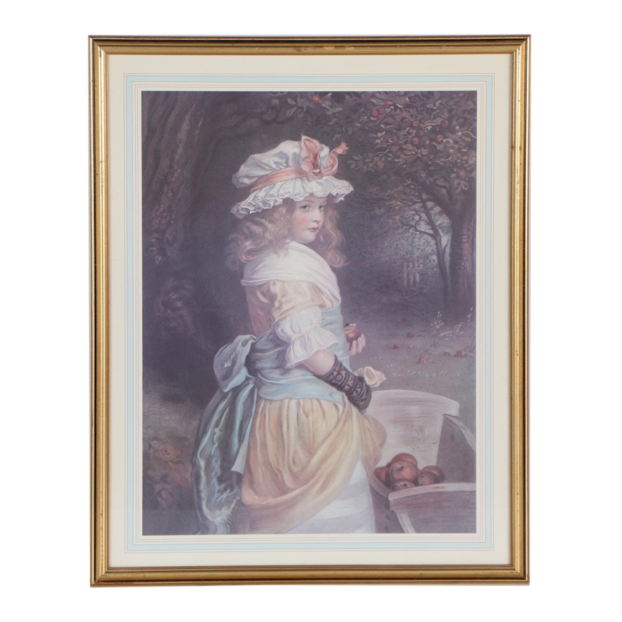 Offset Lithograph after Sir John Everett Millais "Pomona"