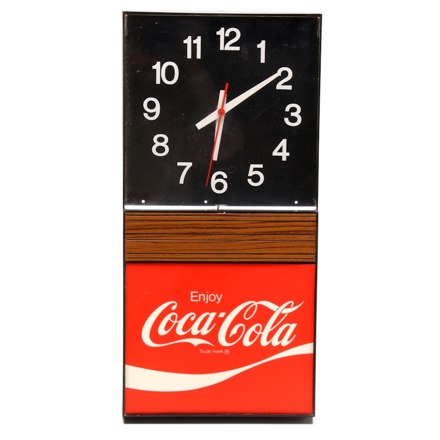 Circa 1982 Coca-Cola Non Illuminated Silhouette Clock