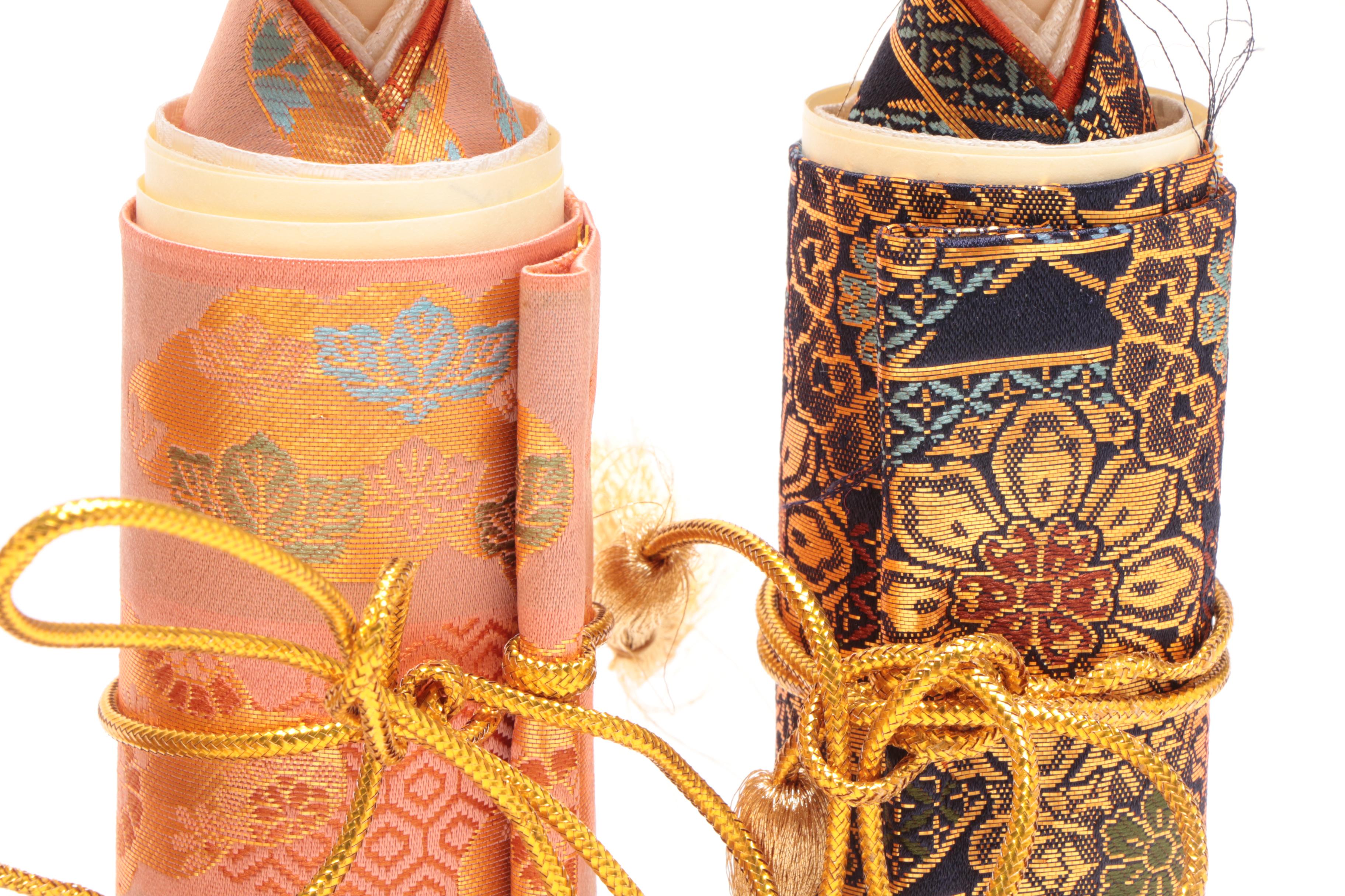 Vintage Japanese Kokeshi Sayonara Wooden Dolls